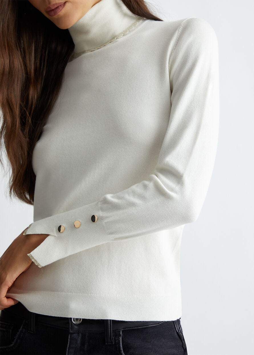 Dolcevita in Maglia / Bianco - Ideal Moda