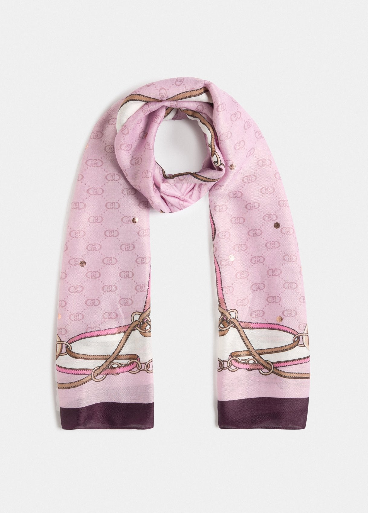 Stola con Logo / Rosa - Ideal Moda