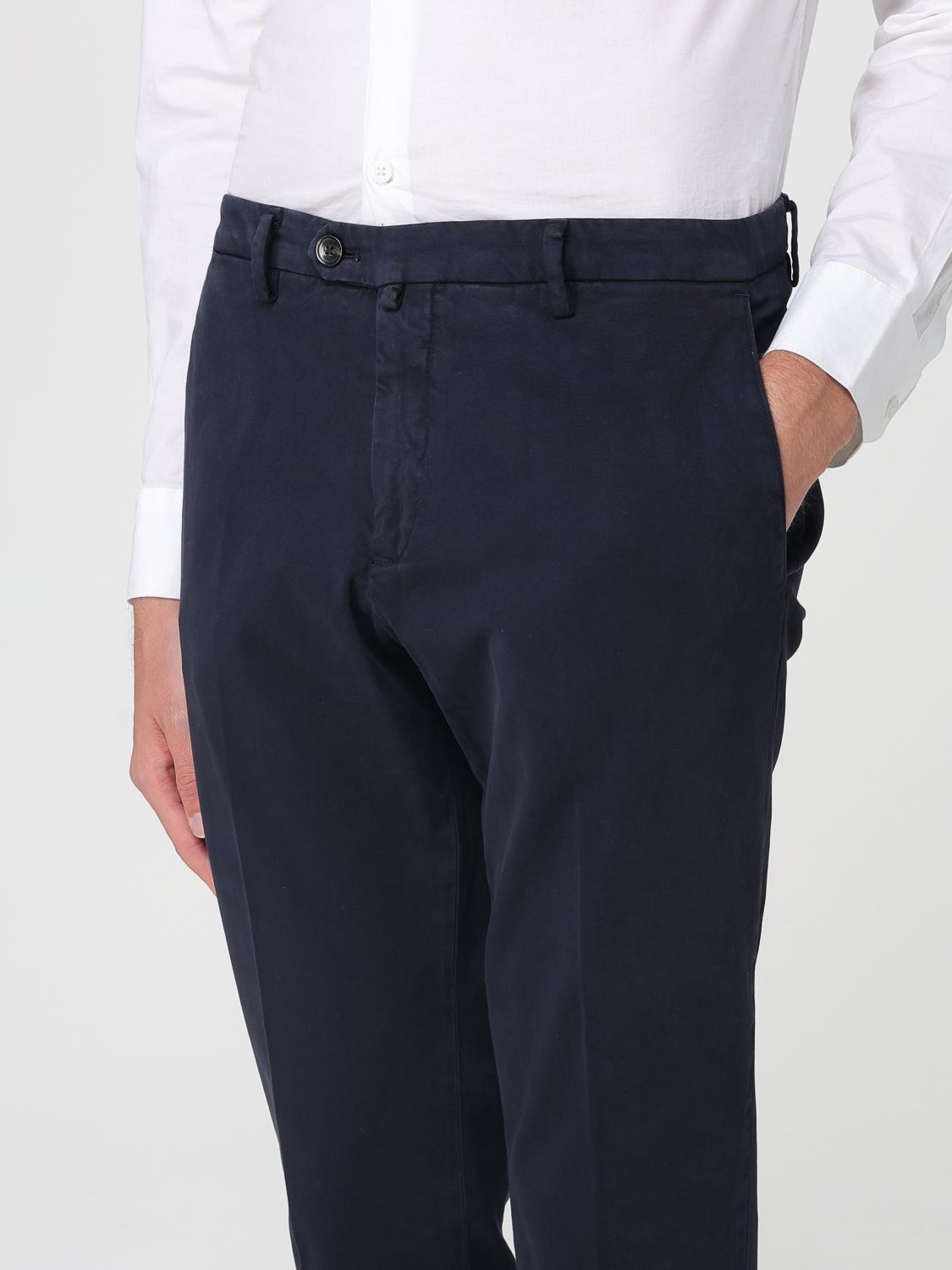 Pantalone in Cotone Slim Fit / Blu - Ideal Moda