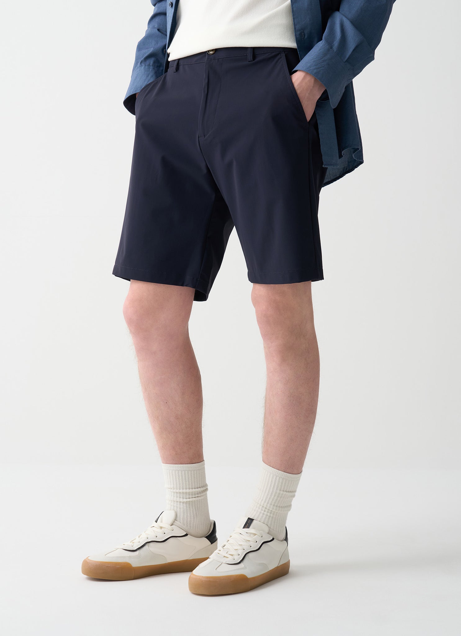 Bermuda in Tessuto Tecnico / Blu - Ideal Moda