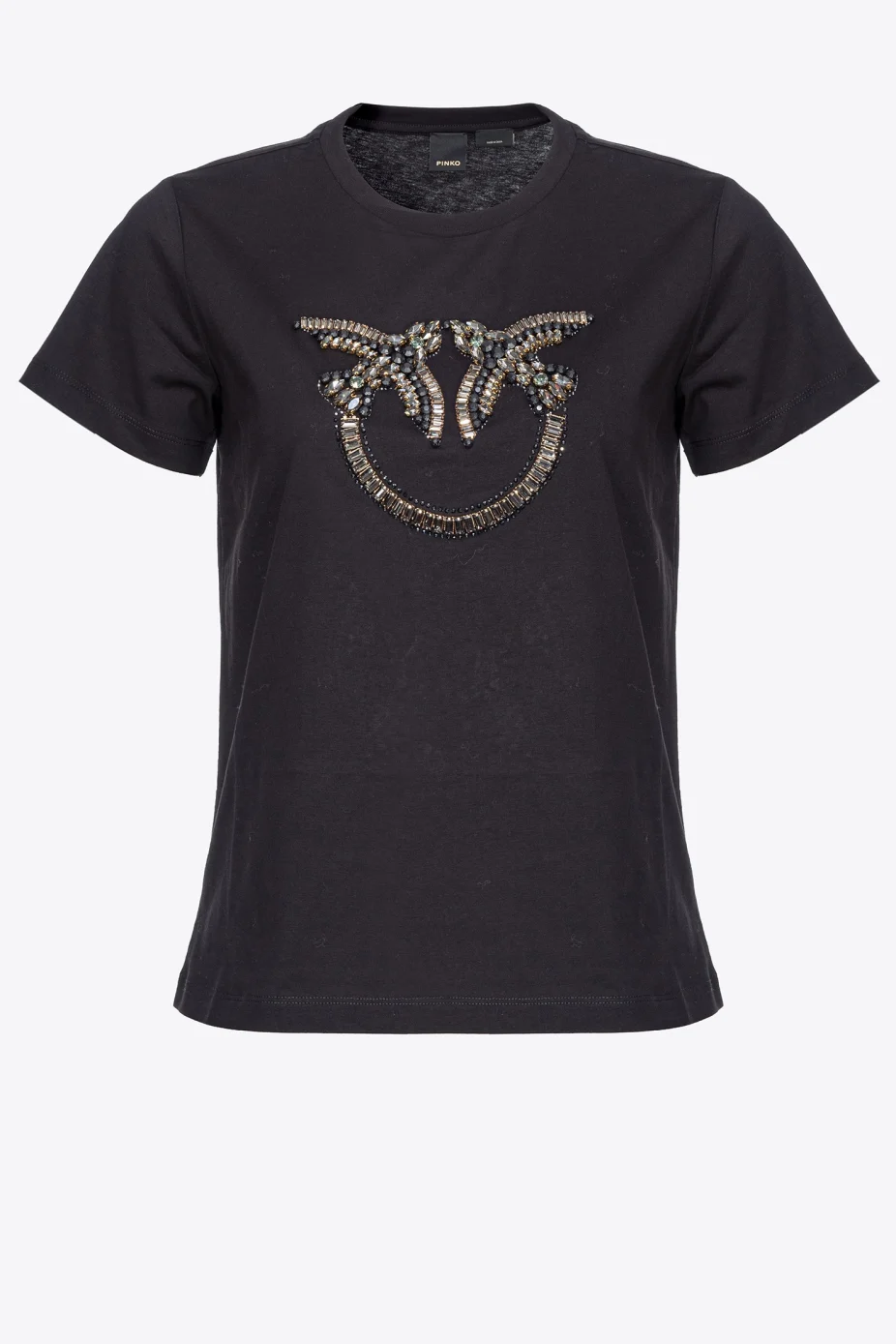T-Shirt con Ricamo Pinko / Nero - Ideal Moda