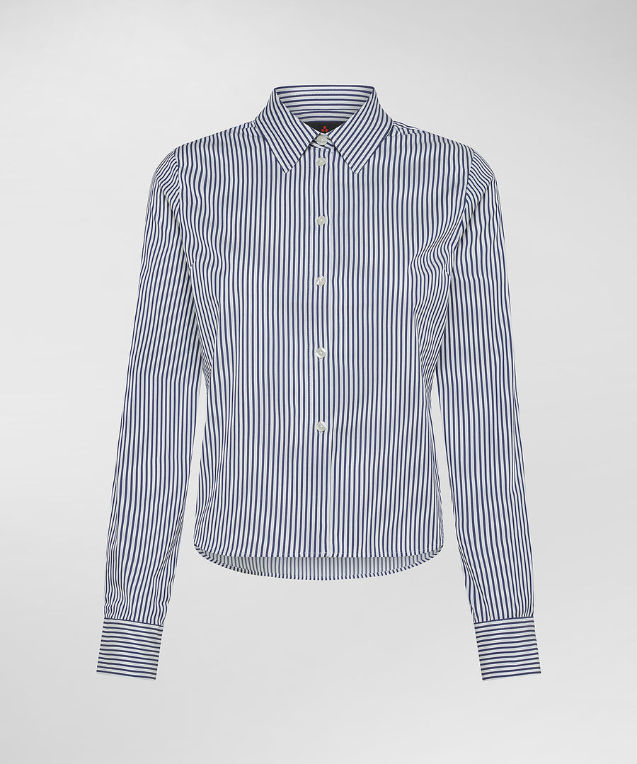 Camicia a Righe / Blu - Ideal Moda