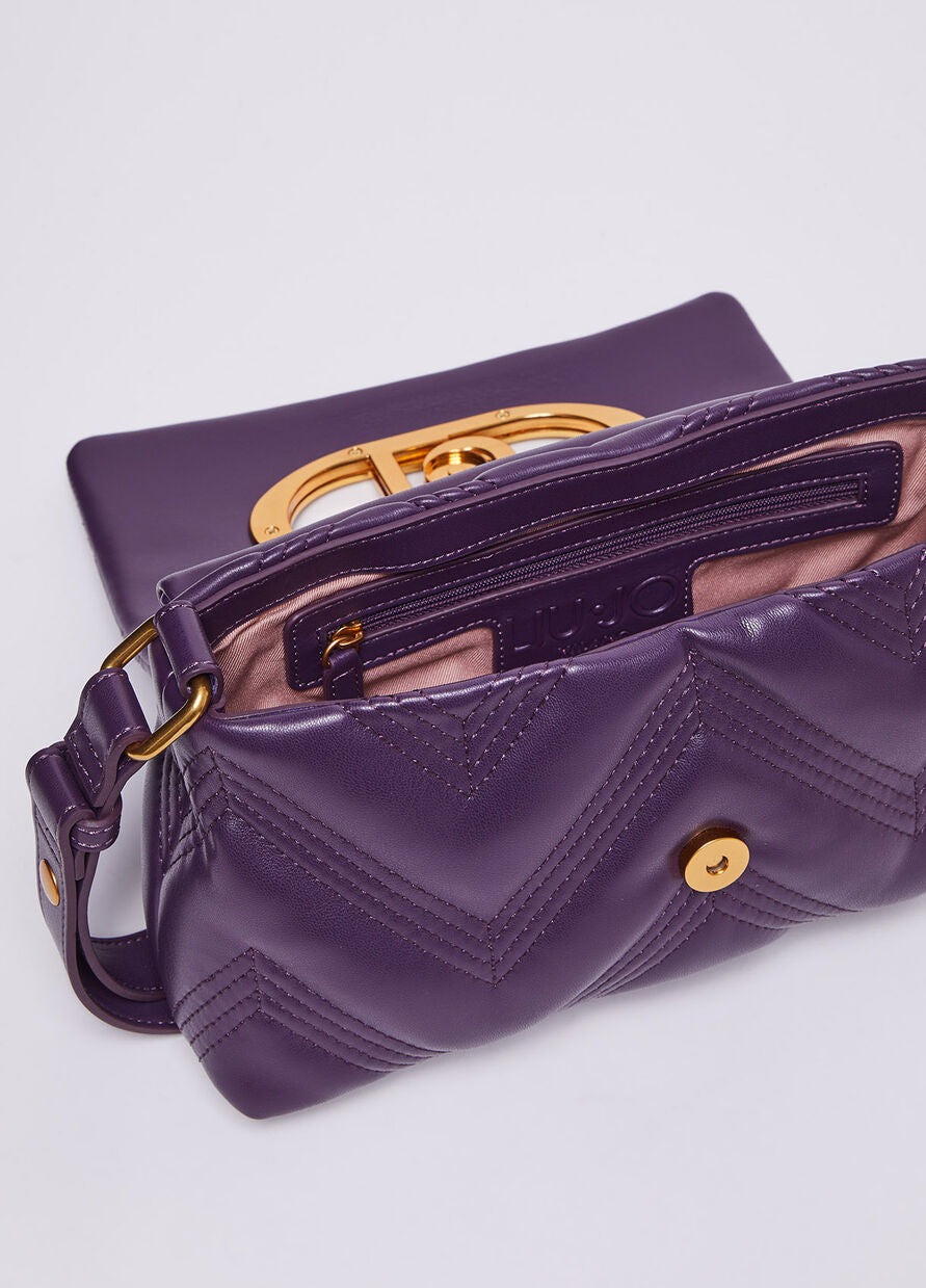 Borsa a Tracolla con Logo / Viola - Ideal Moda