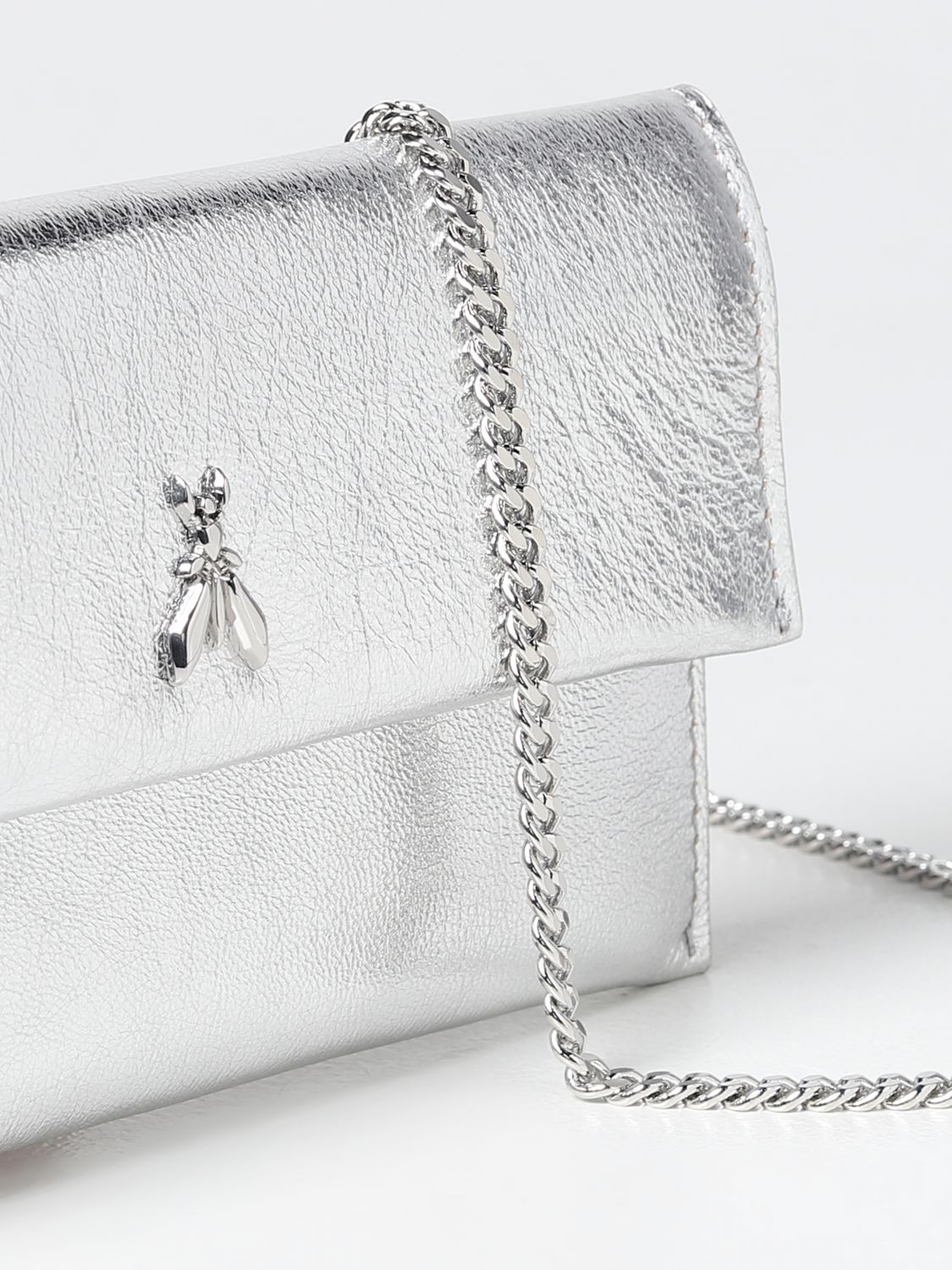 Borsa Clutch con Logo Patrizia Pepe / Argento - Ideal Moda