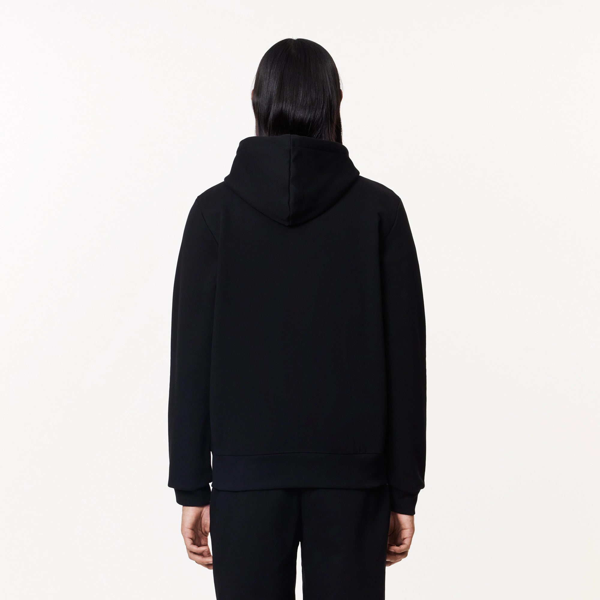 Felpa con Tasca a Marsupio e Zip / Nero - Ideal Moda