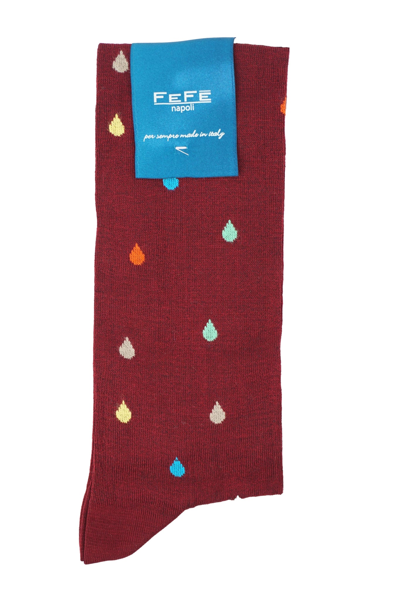 Calza Lunga con Fantasia / Bordeaux - Ideal Moda