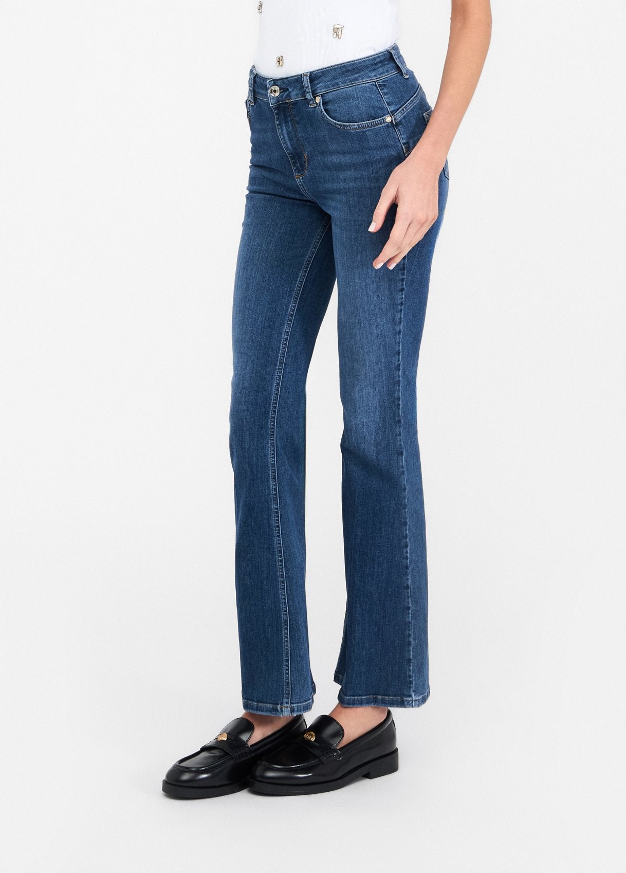 Jeans Flare a Vita Alta / Jeans - Ideal Moda