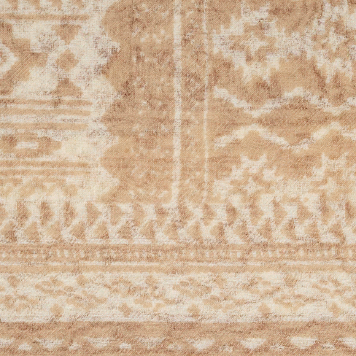 Sciarpa in 100% Lana con Fantasia / Beige