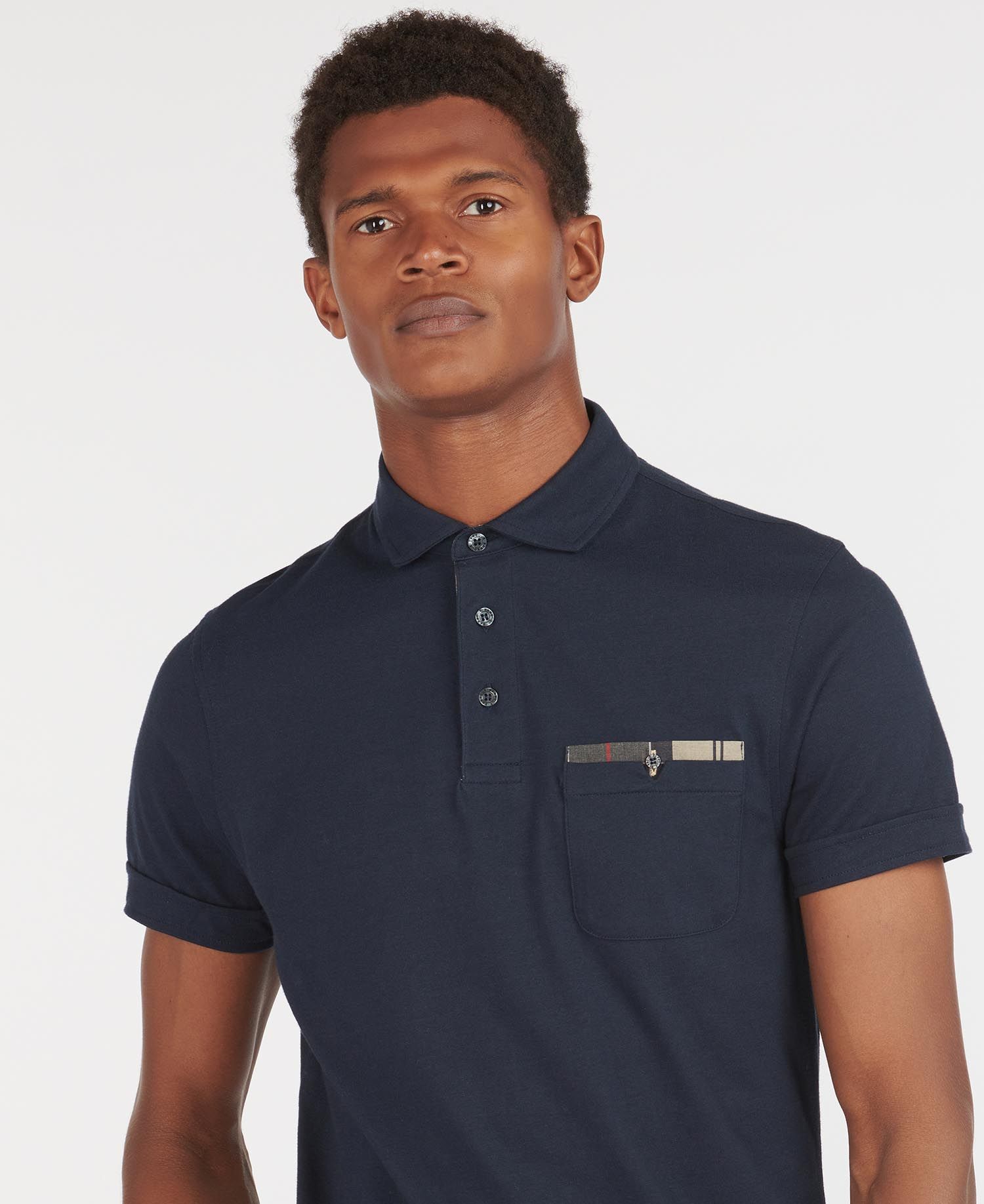 Polo Corpatch in Jersey Barbour / Blu - Ideal Moda