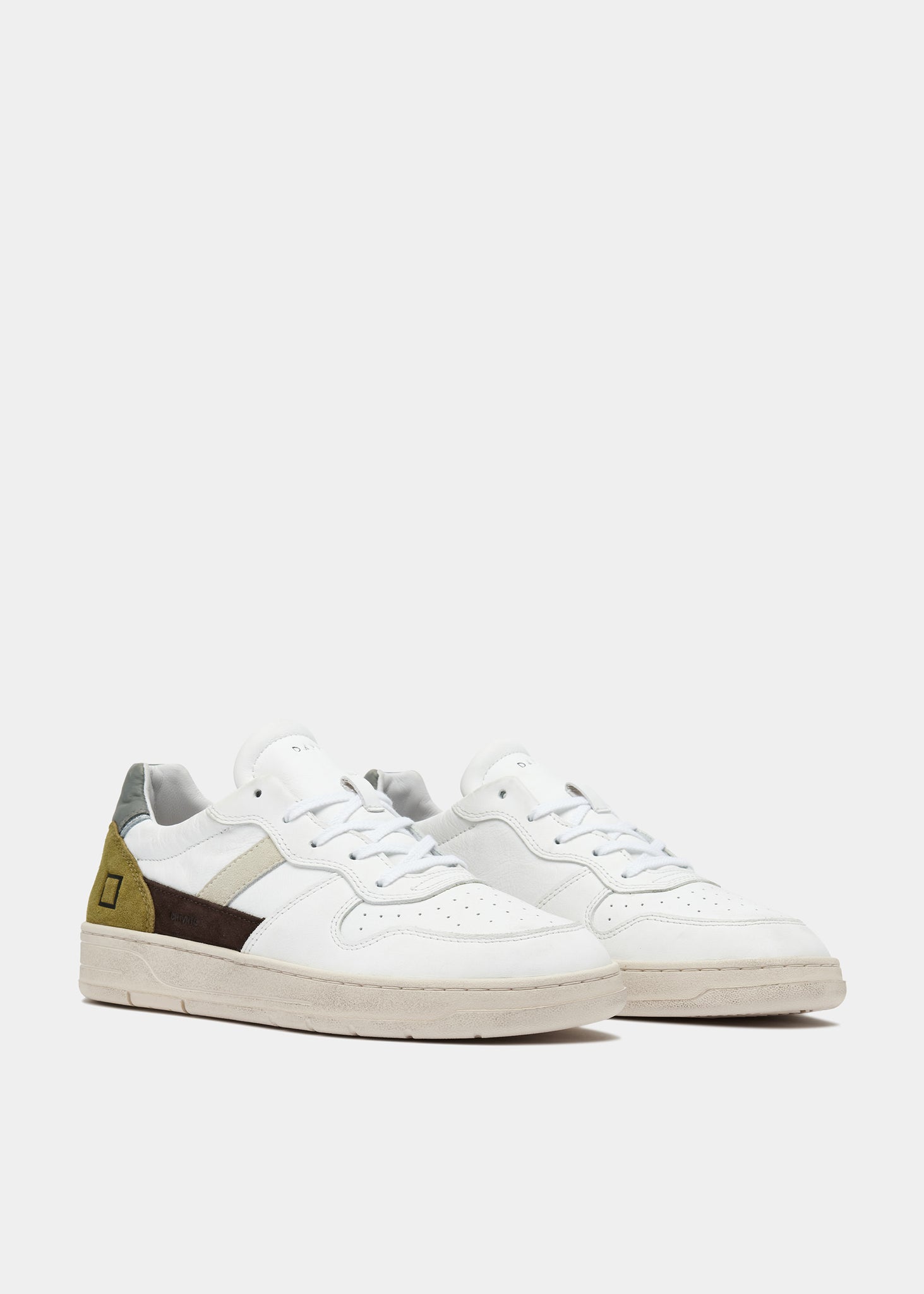 D.A.T.E Sneakers Court Vintage Calf White-Pink D.A.T.E Sneakers Court Vintage Calf White-Pink