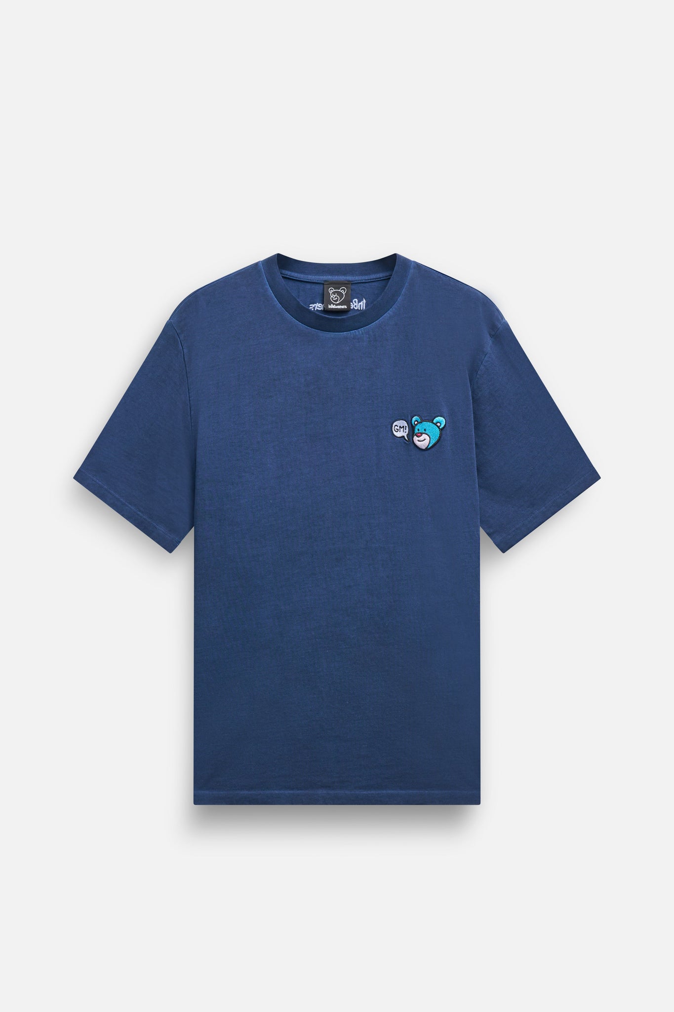 T-Shirt con Logo Ricamato / Blu - Ideal Moda