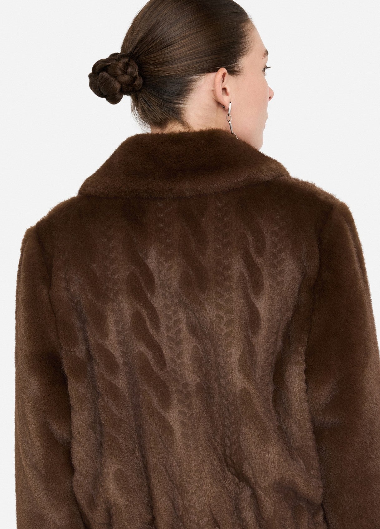Bomber in Teddy con Trecce / Marrone
