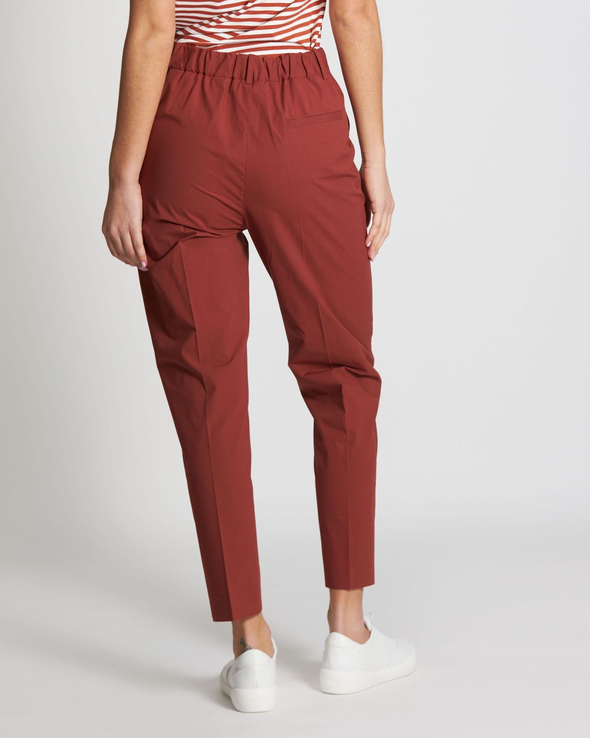 Pantalone in Cotone Stretch / Marrone - Ideal Moda