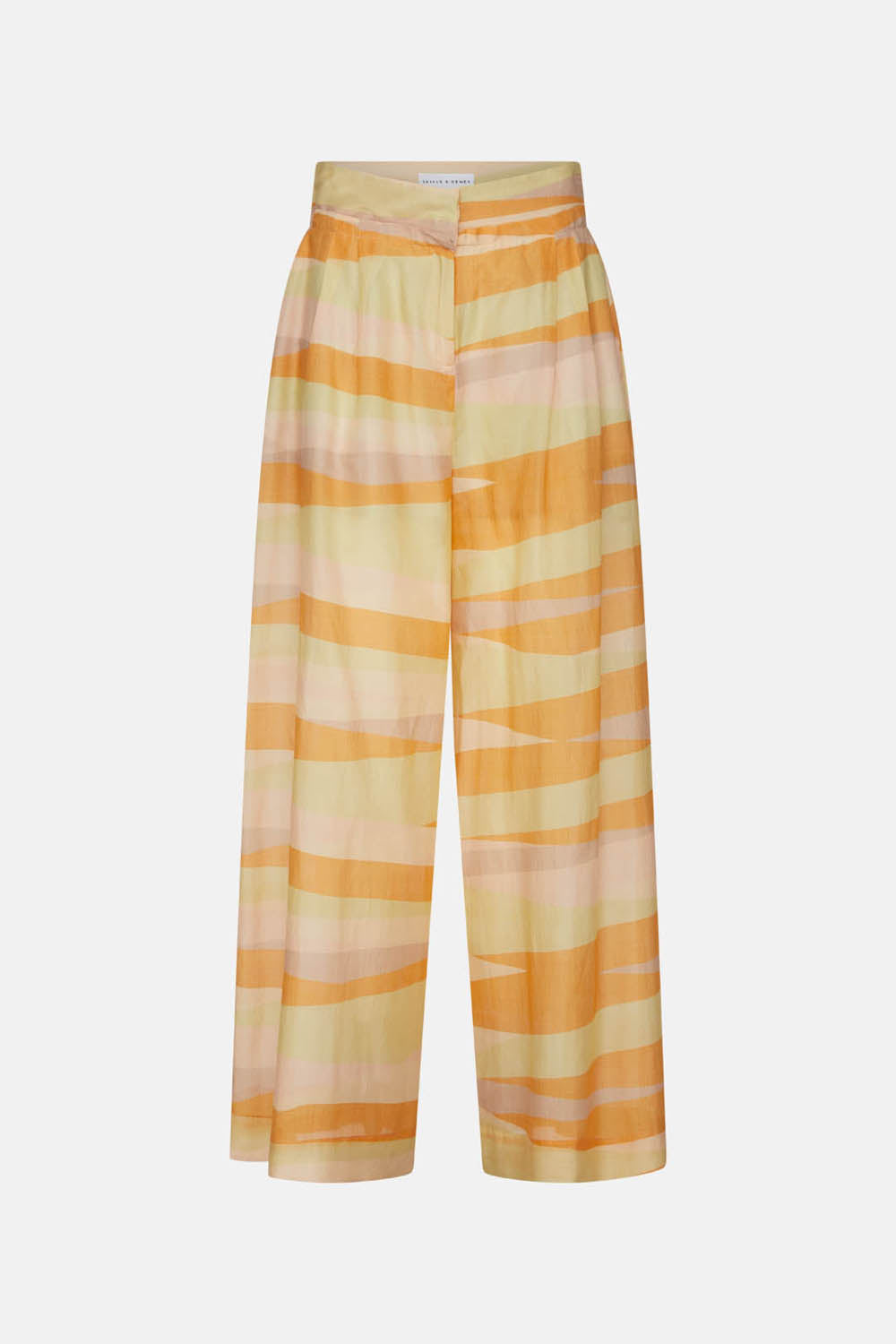 Pantalone Fantasia con Pieghe in Vita / Multicolor - Ideal Moda