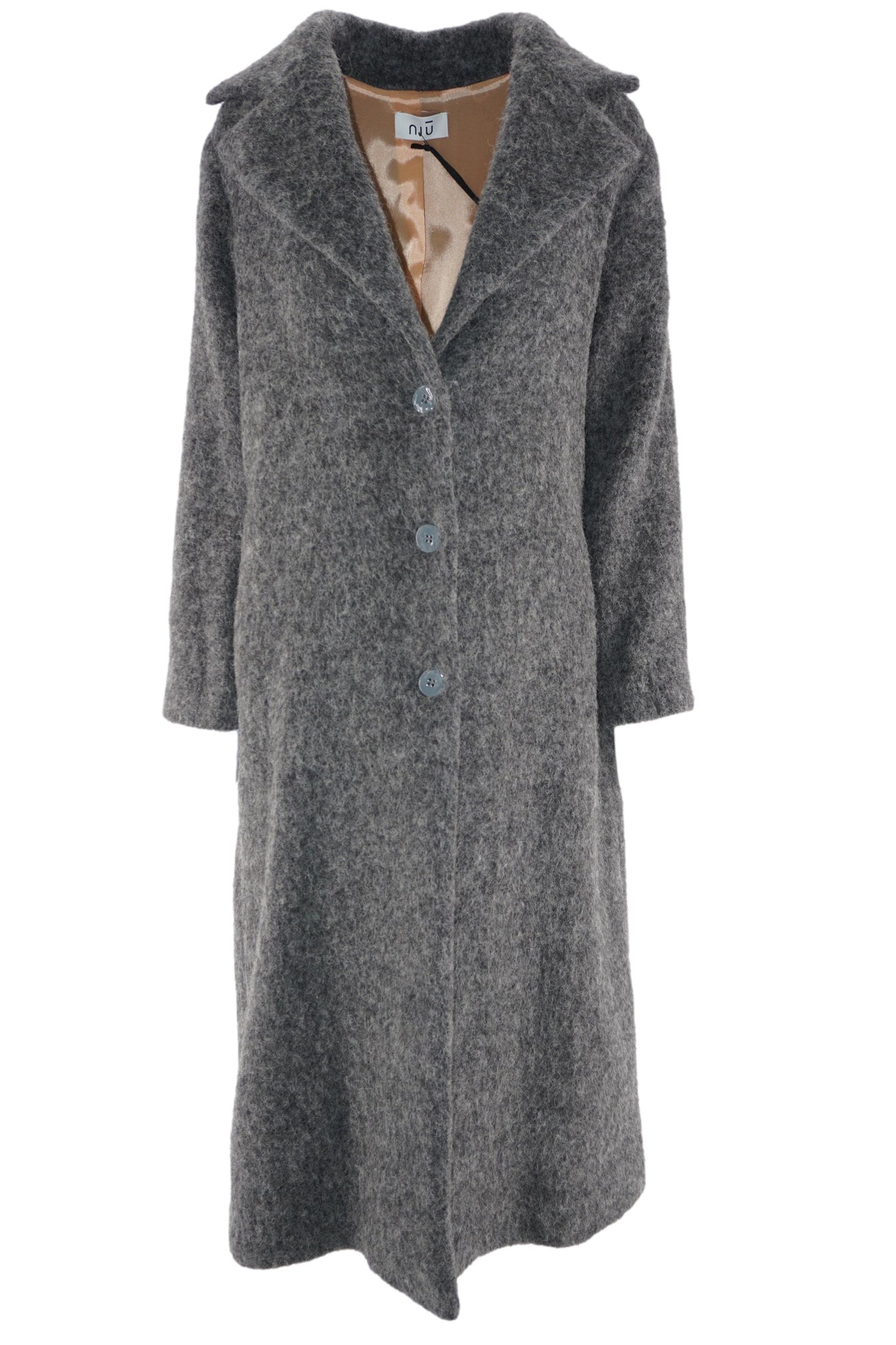 Cappotto Lungo in Lana / Grigio - Ideal Moda