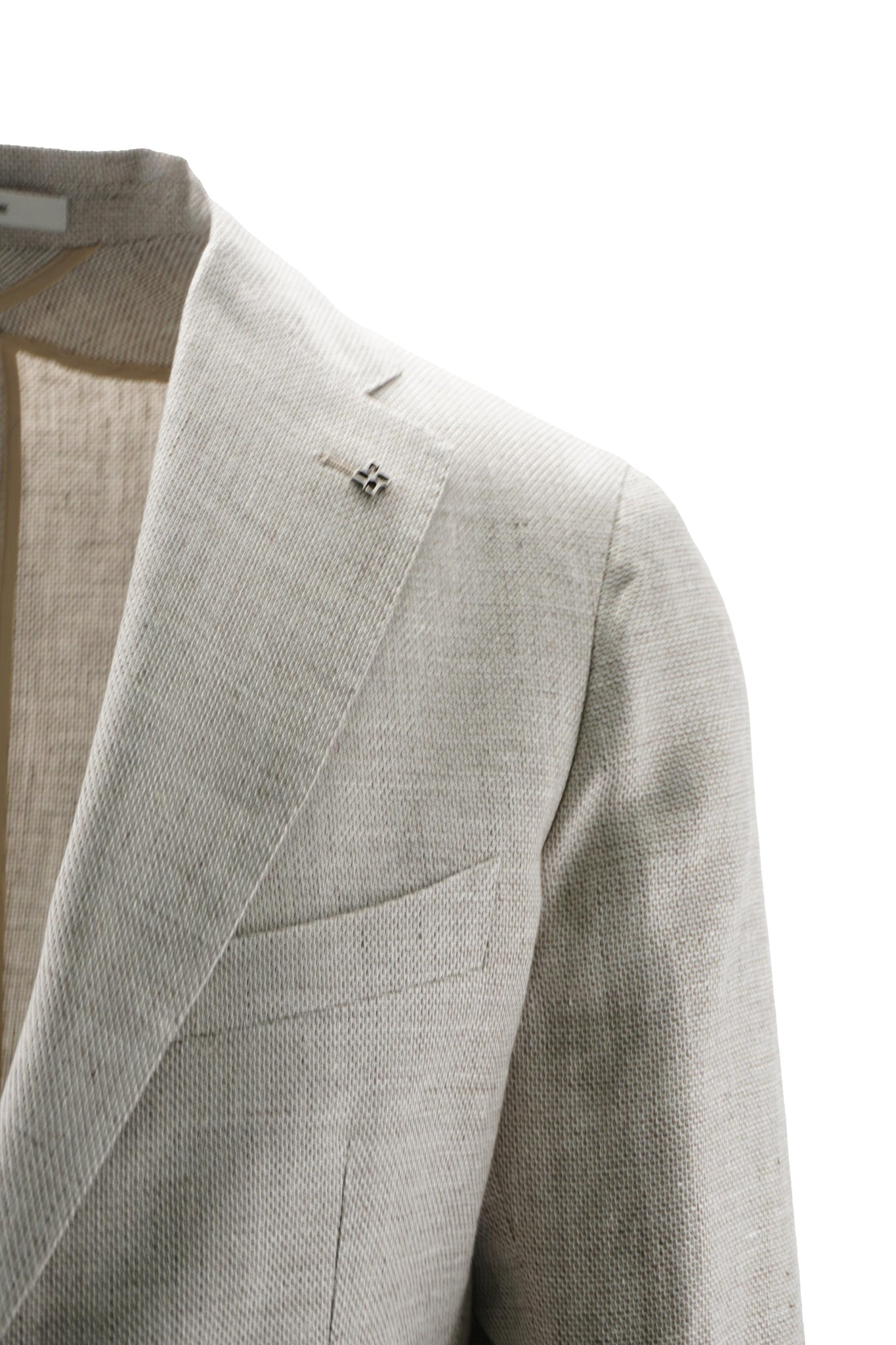 Giacca in Lino e Cotone / Beige - Ideal Moda