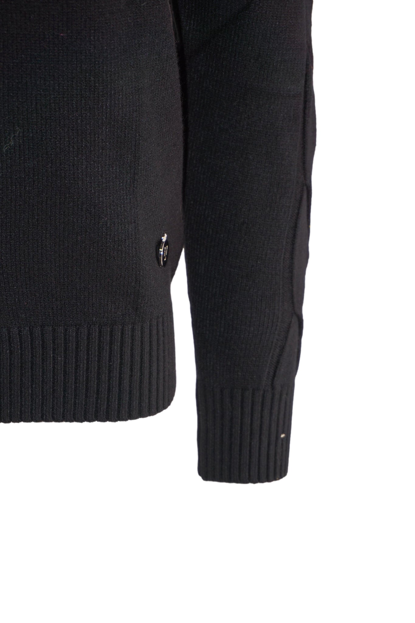 Maglia con Dettaglio Frontale / Nero - Ideal Moda