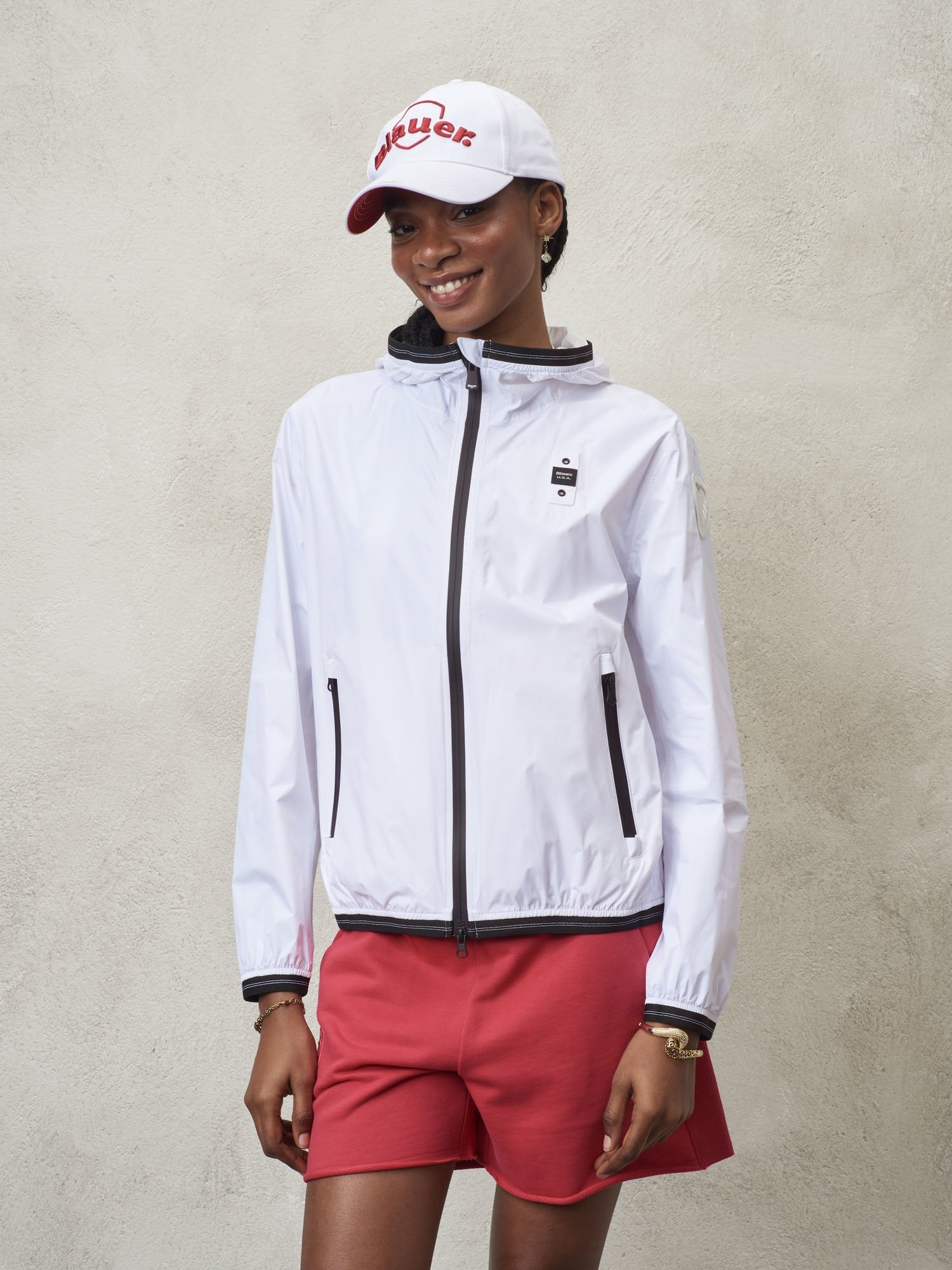 Giacca a Vento Nastrata Emily / Bianco - Ideal Moda