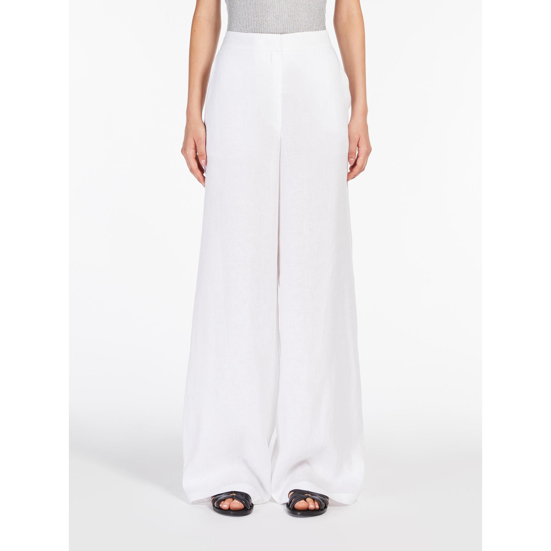 Pantalone in Lino / Bianco - Ideal Moda