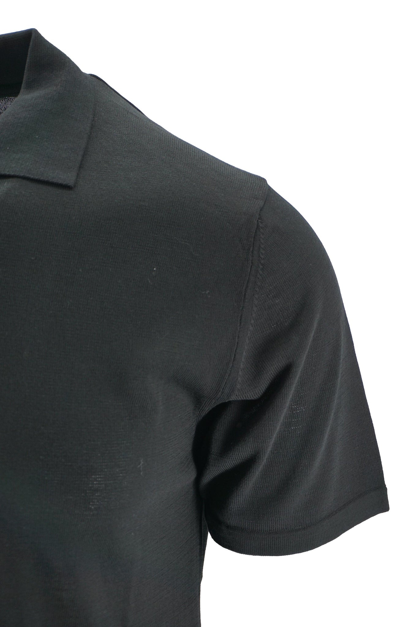 Polo in Filo di Cotone / Nero - Ideal Moda
