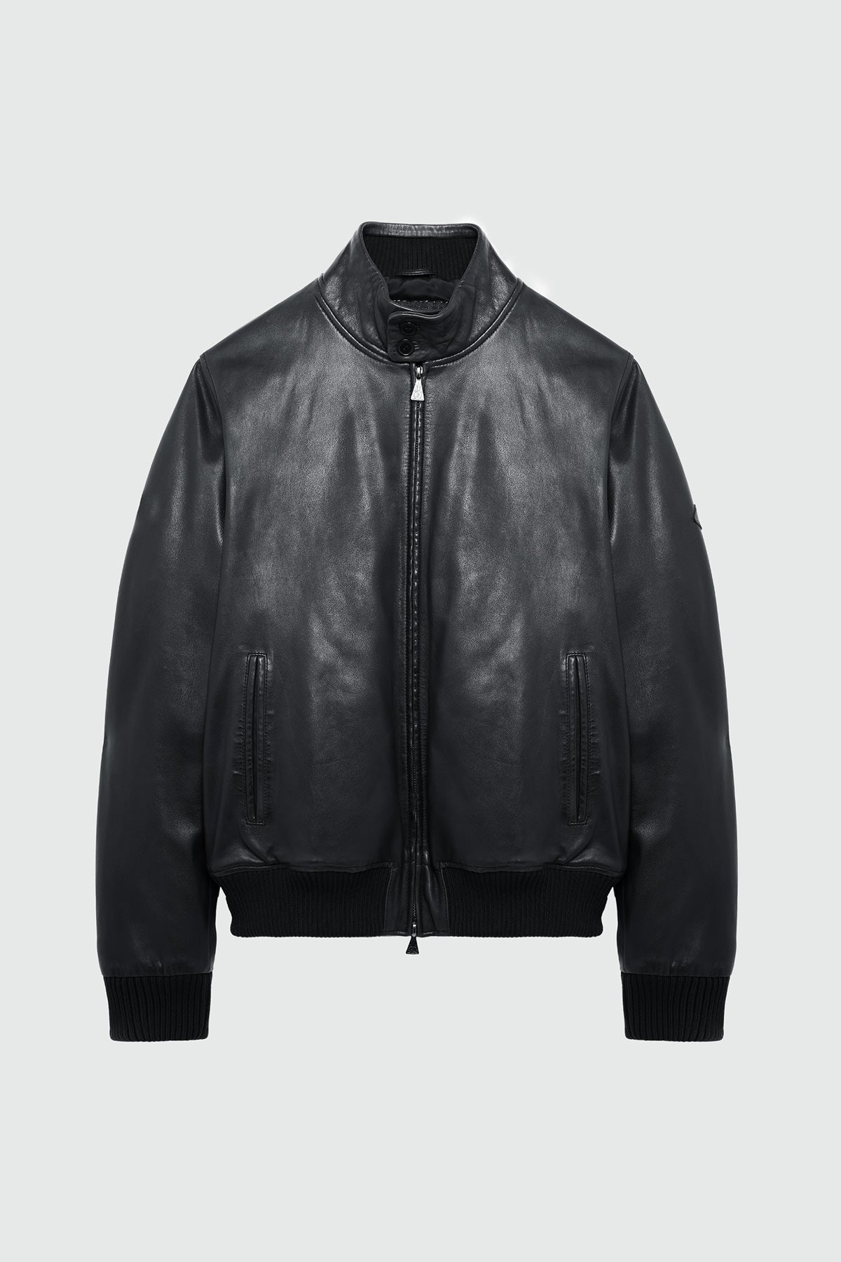 Giubbino in Pelle con Zip / Nero - Ideal Moda
