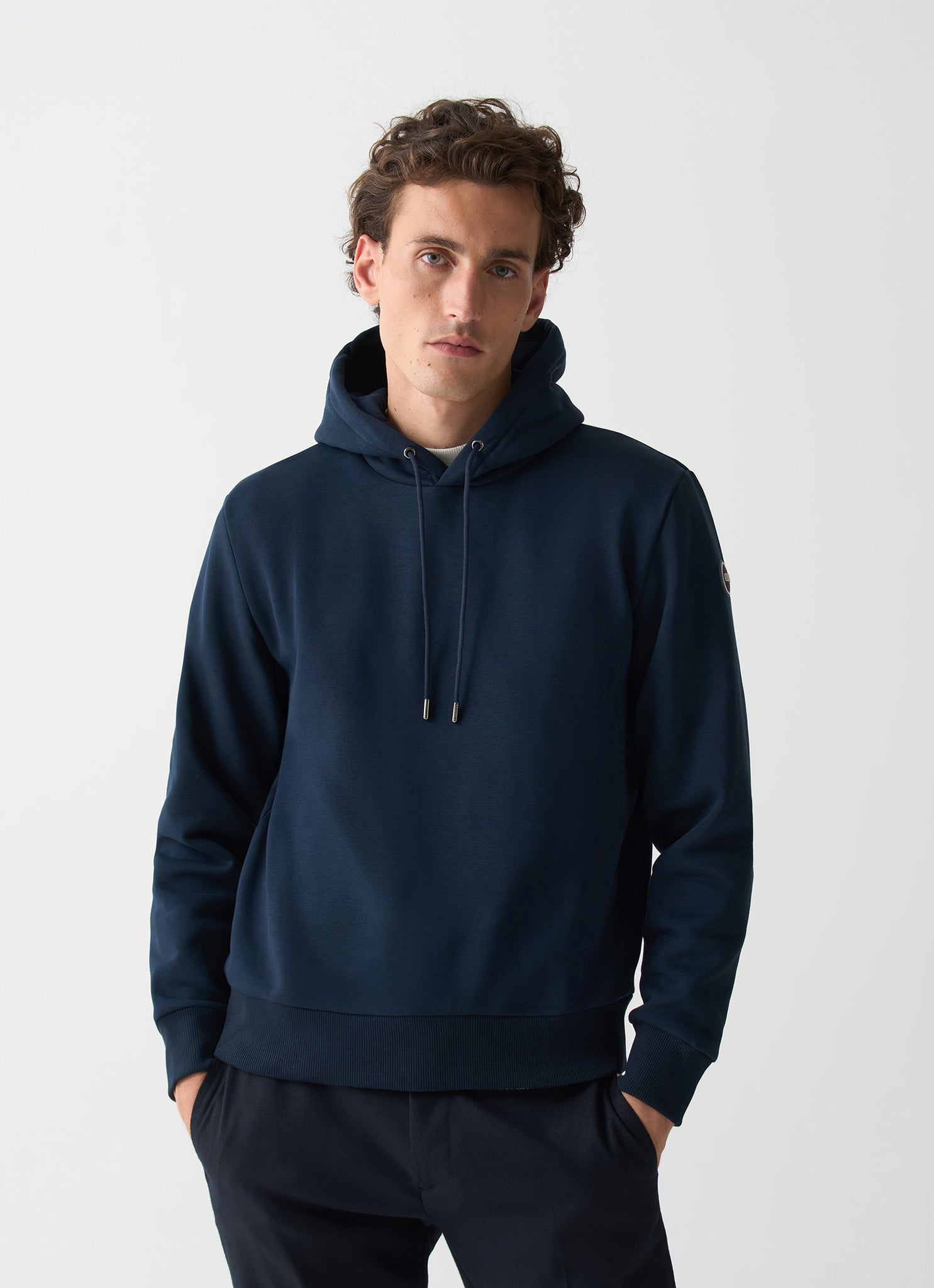 Felpa con Cappuccio in Cotone / Blu