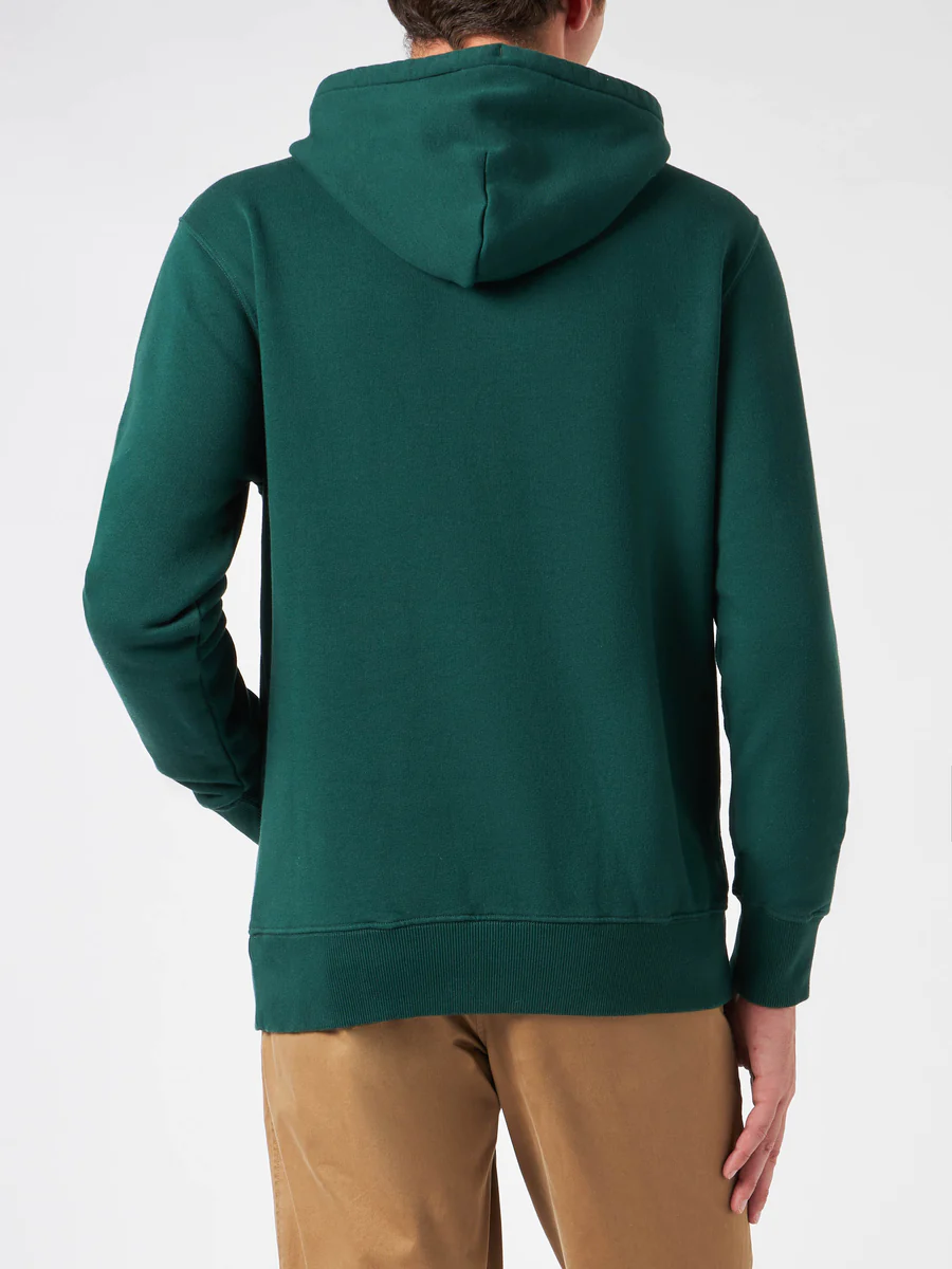 Felpa con Patch a Contrasto / Verde - Ideal Moda