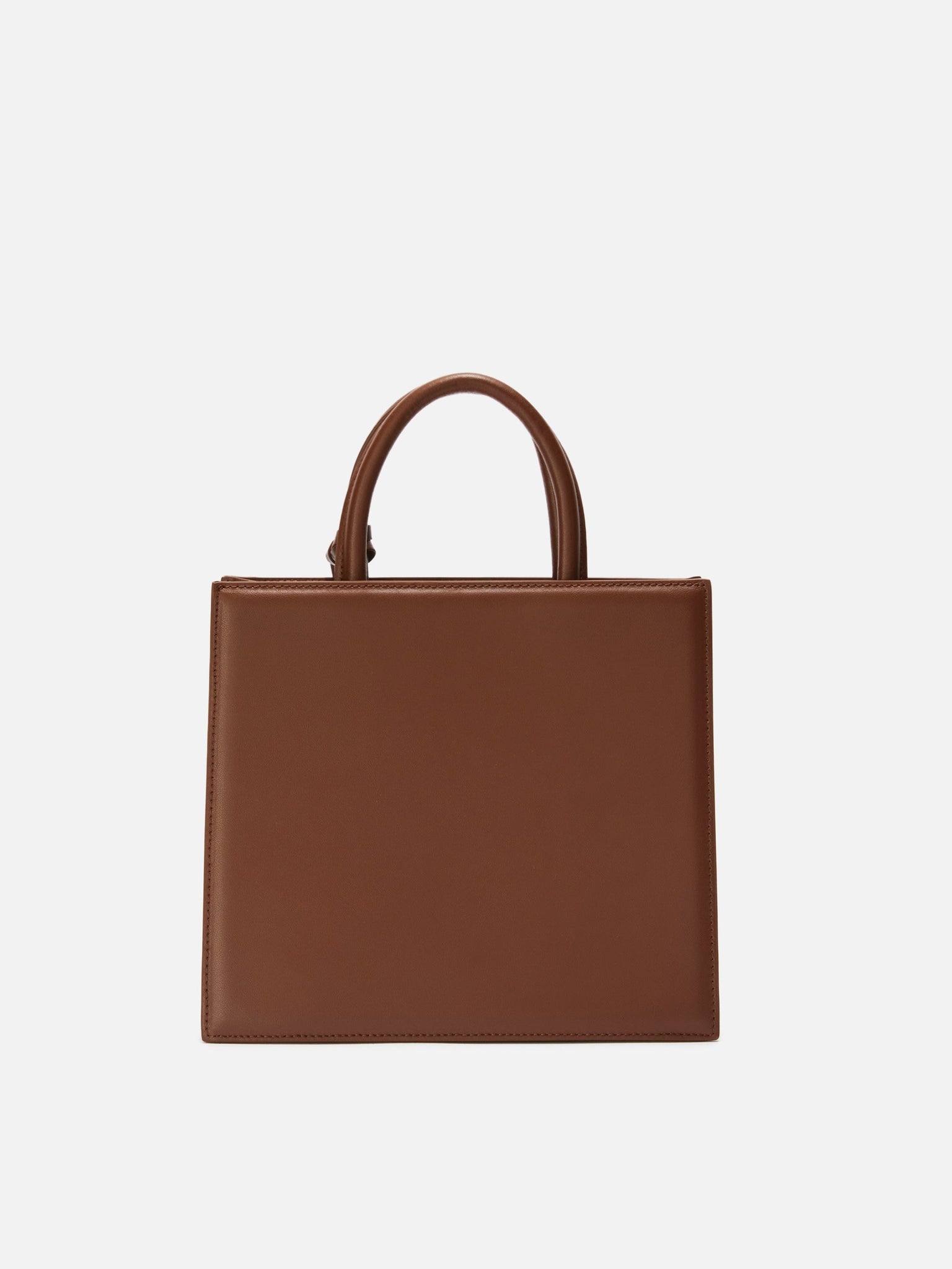 Borsa a Mano Midi in Pelle / Cuoio