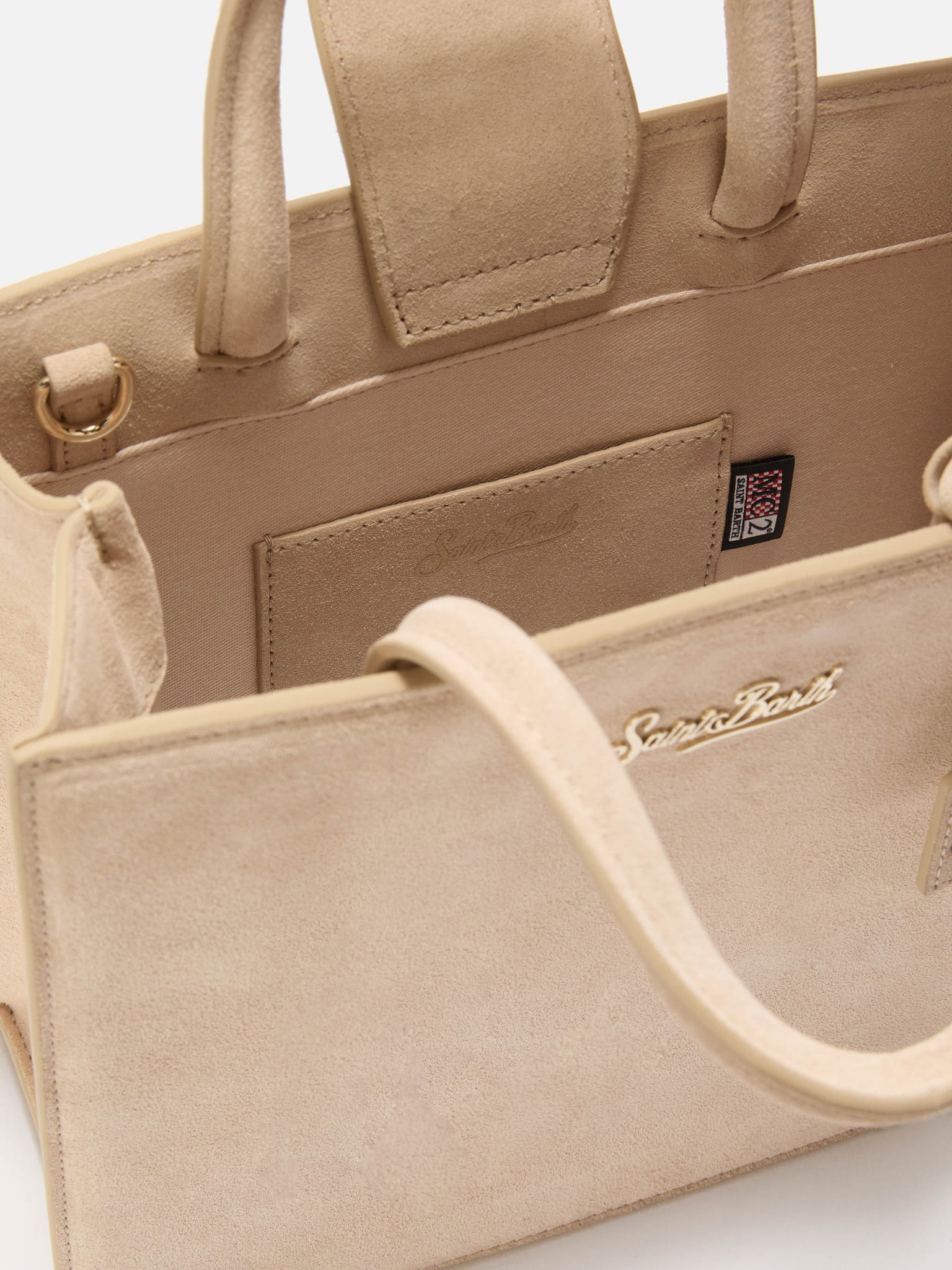 Borsa a Mano Midi in Pelle / Beige