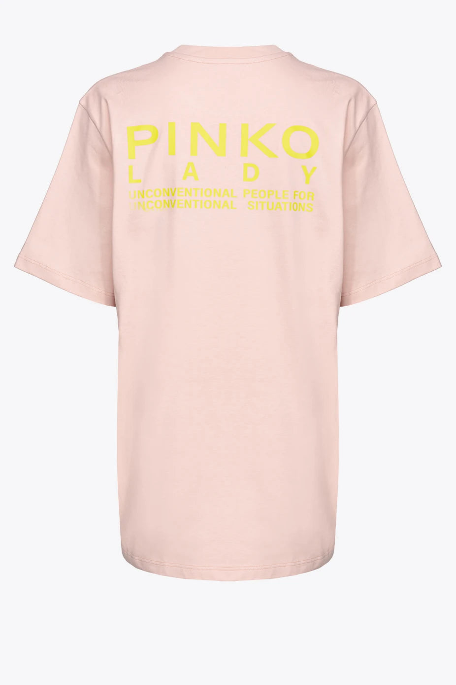T-Shirt Oversize con Logo / Rosa - Ideal Moda