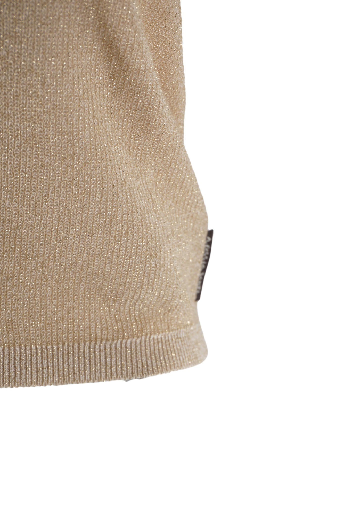 T-Shirt in Filo di Cotone / Beige - Ideal Moda