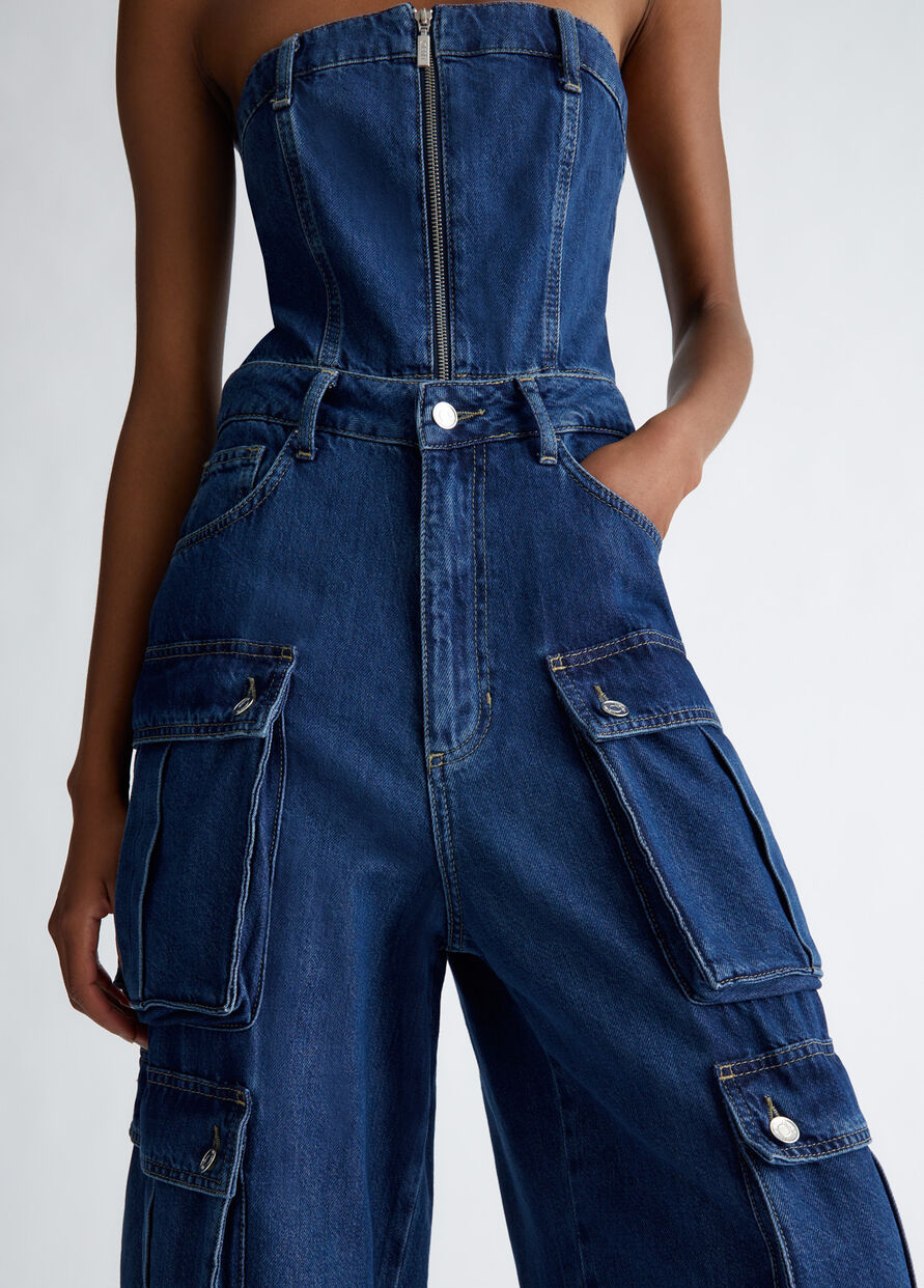 Tuta in Denim / Jeans - Ideal Moda