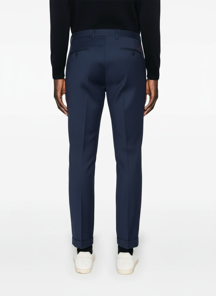Pantalone Sartoriale in Lana Tiberios / Blu - Ideal Moda