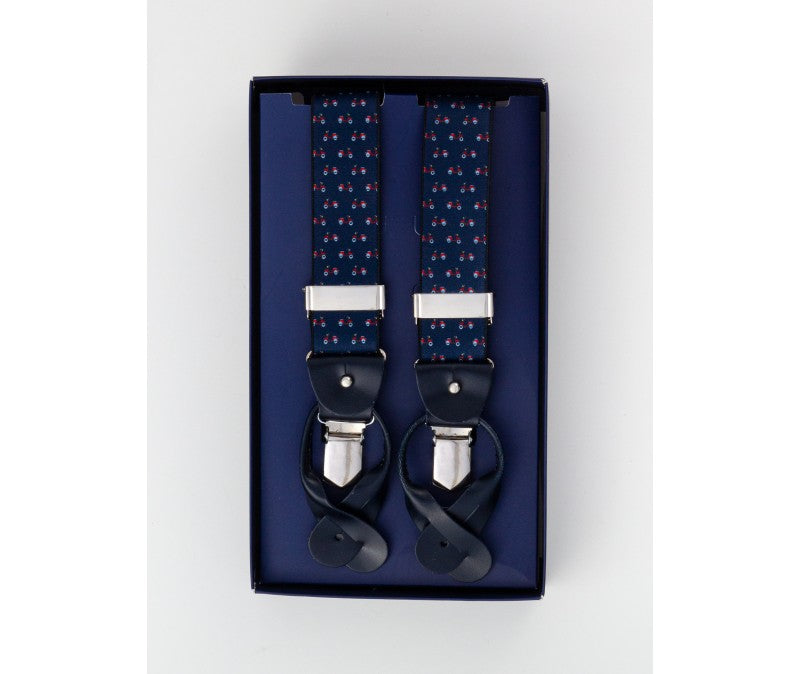 Bretelle Elastica con Clip in Metallo / Blu - Ideal Moda