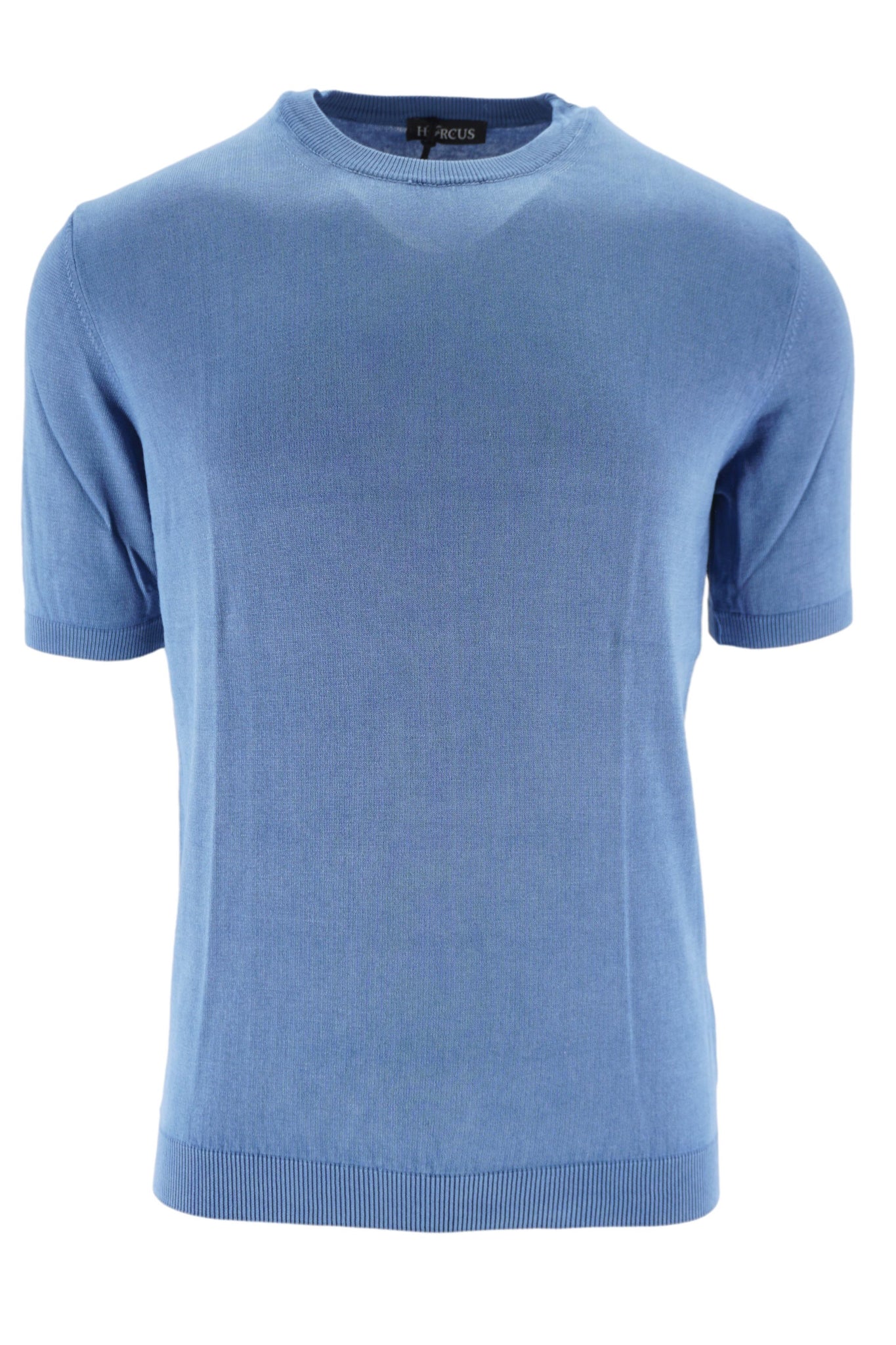 T-Shirt in Filo di Cotone Finezza 14 / Azzurro - Ideal Moda