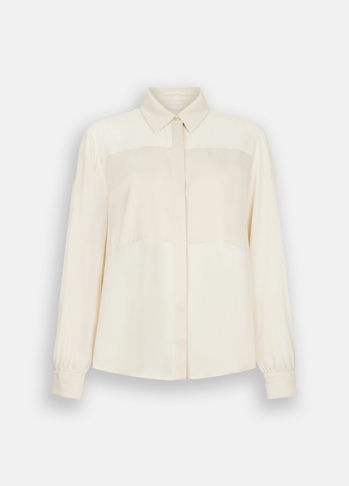 Camicia in Crepe de Chine / Beige