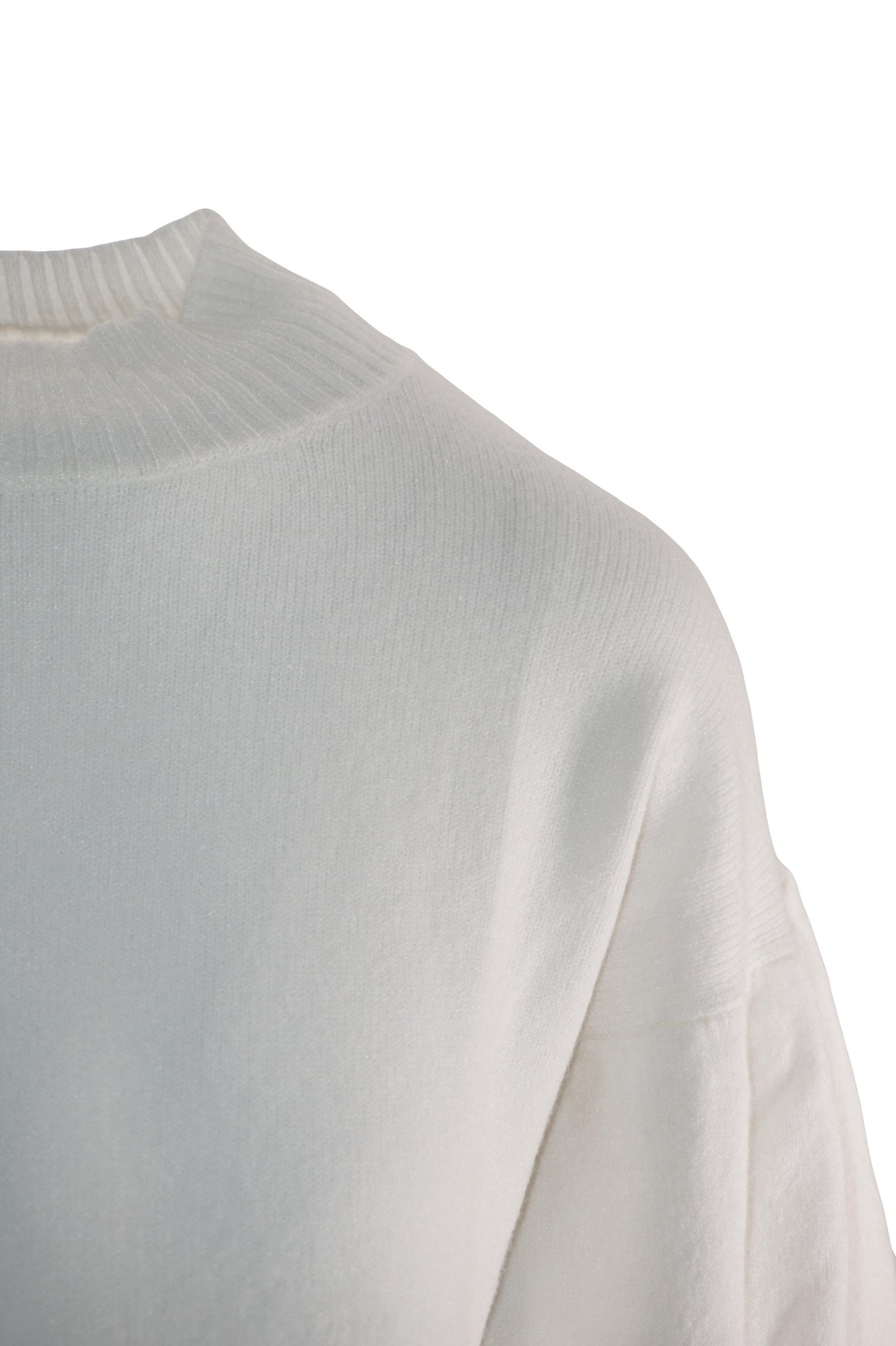 Maglia con Maniche a Palloncino / Bianco - Ideal Moda