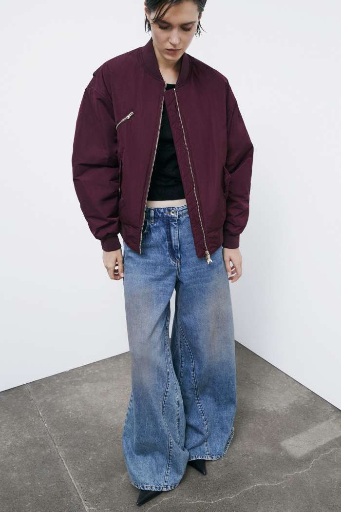 Bomber Over con Maniche / Bordeaux