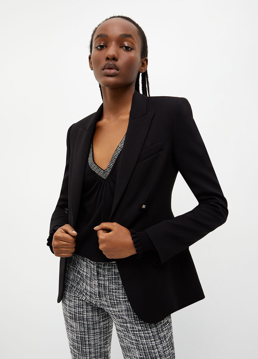 Blazer Doppiopetto Slim / Nero - Ideal Moda