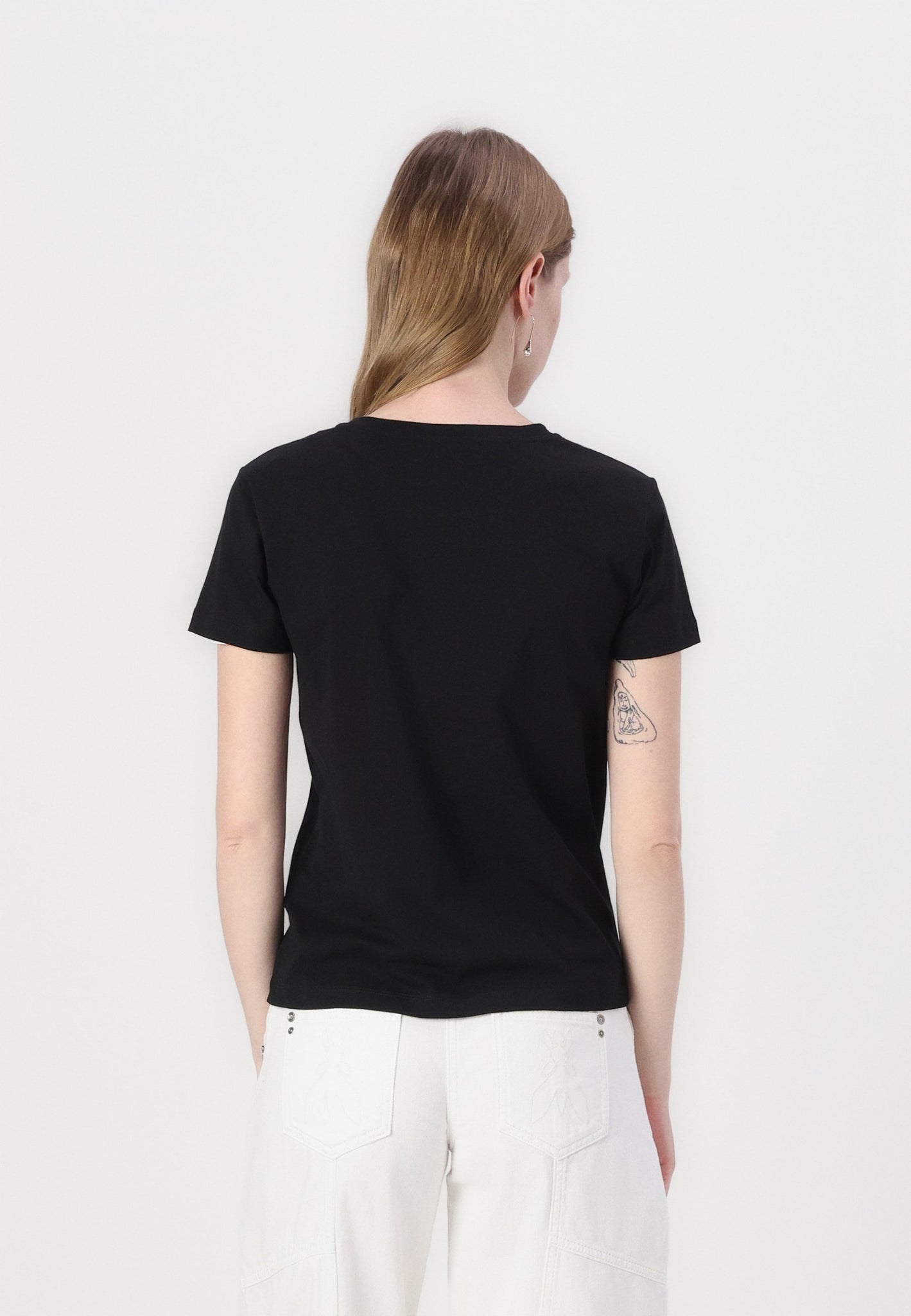 T-Shirt con Stampa / Nero - Ideal Moda
