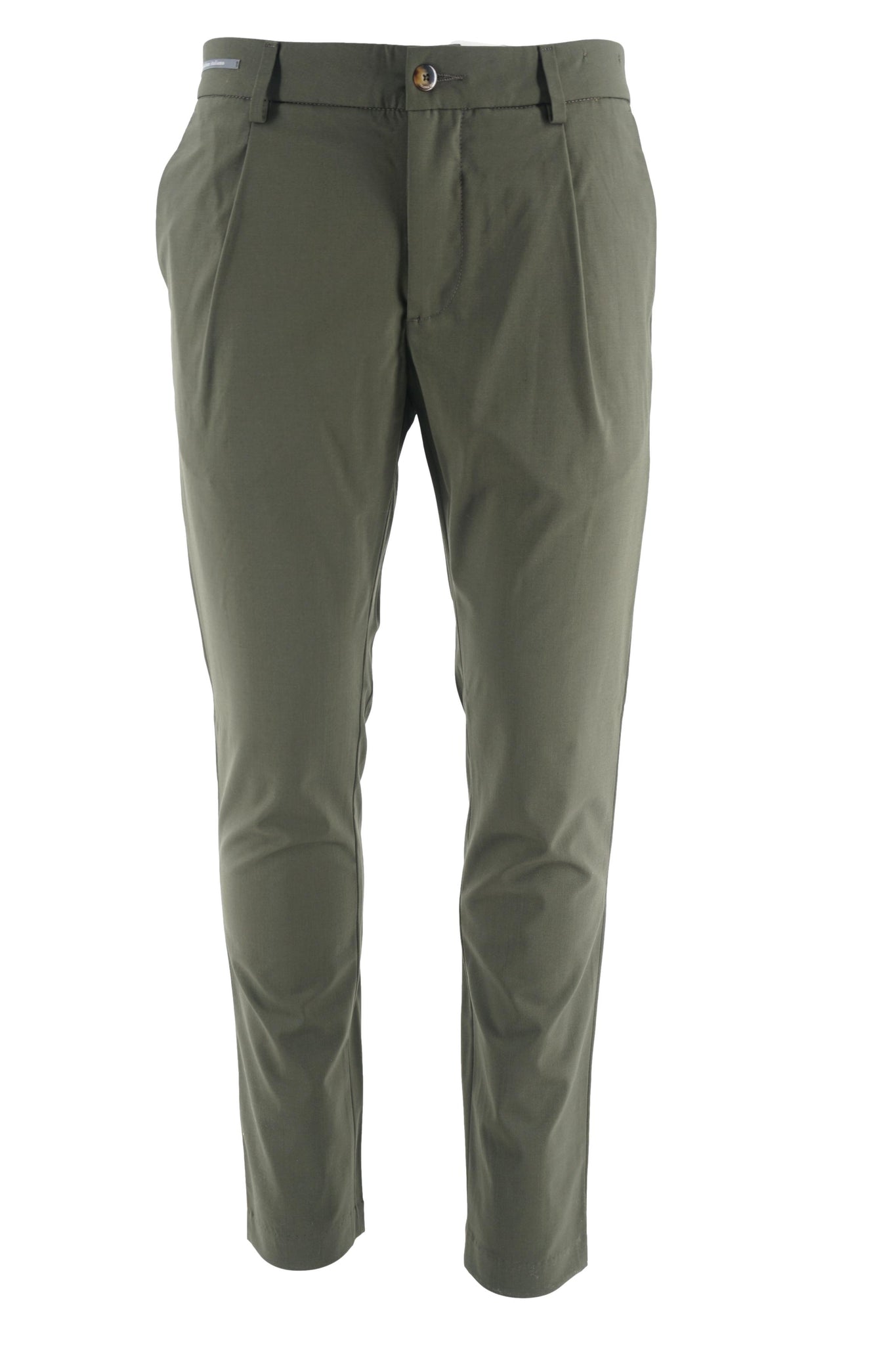 Pantalone in Misto Lana Estiva Modello Tom / Verde - Ideal Moda