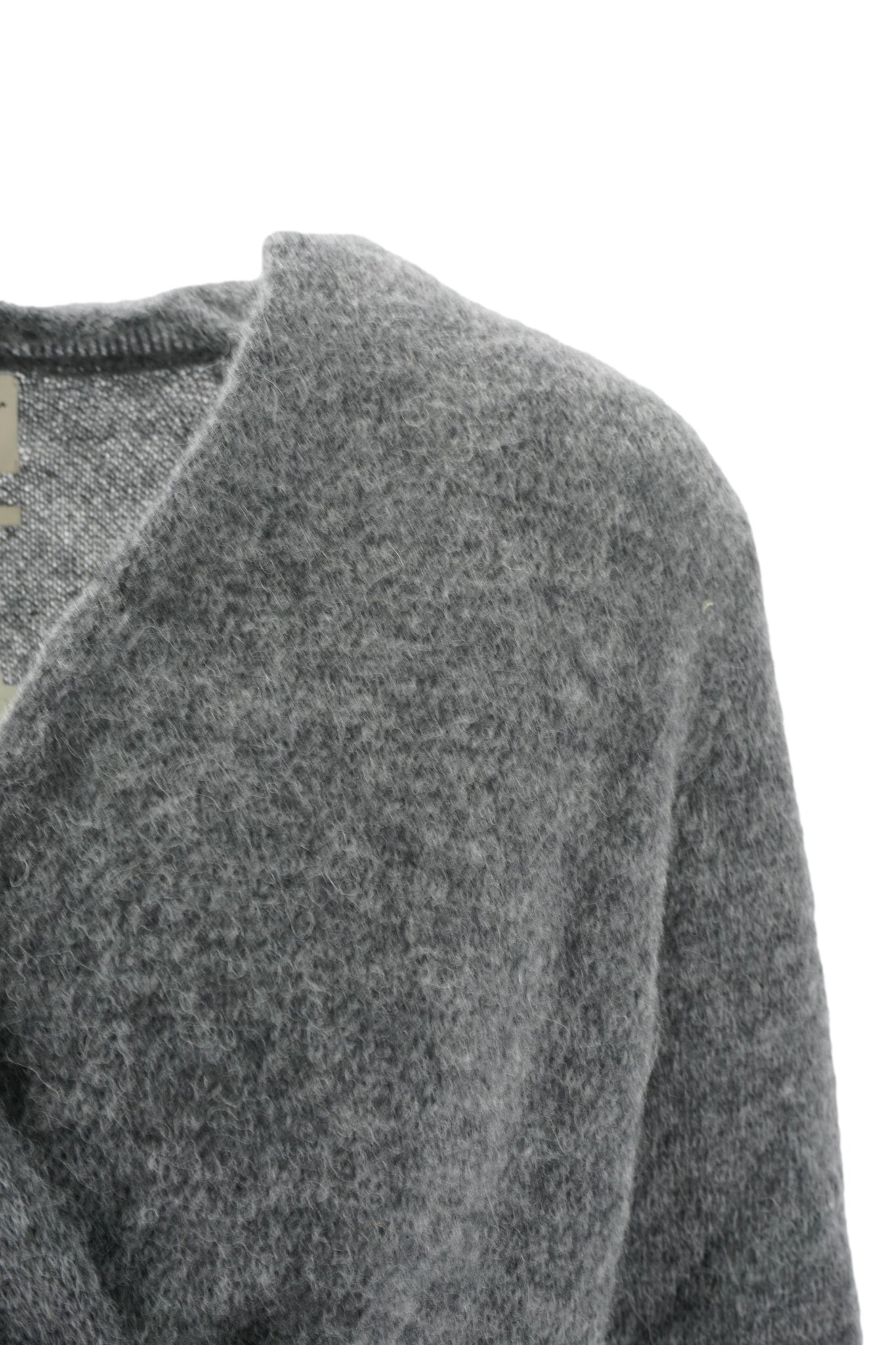 Cardigan in Misto Alpaca / Grigio - Ideal Moda