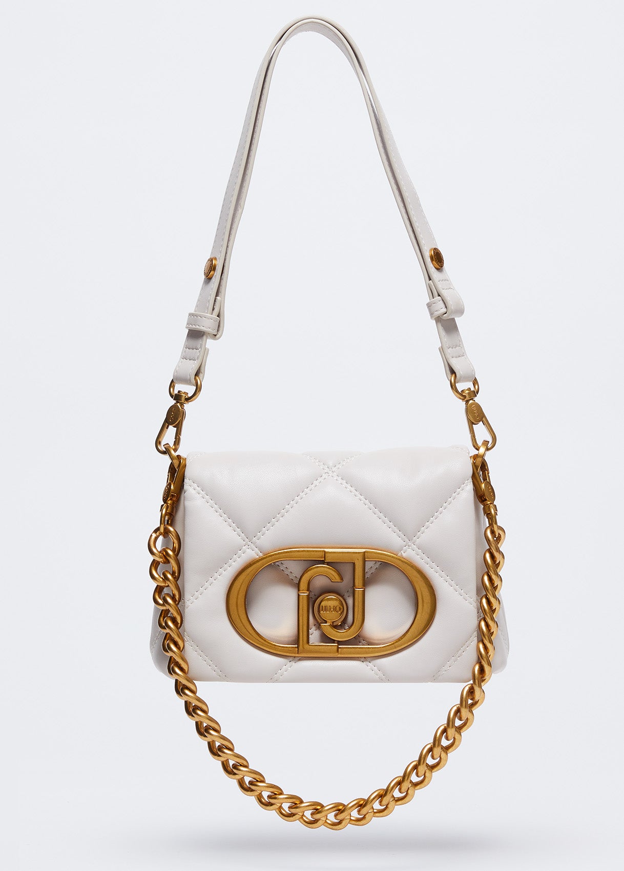Borsa a Tracolla con Effetto Trapuntatura / Bianco - Ideal Moda