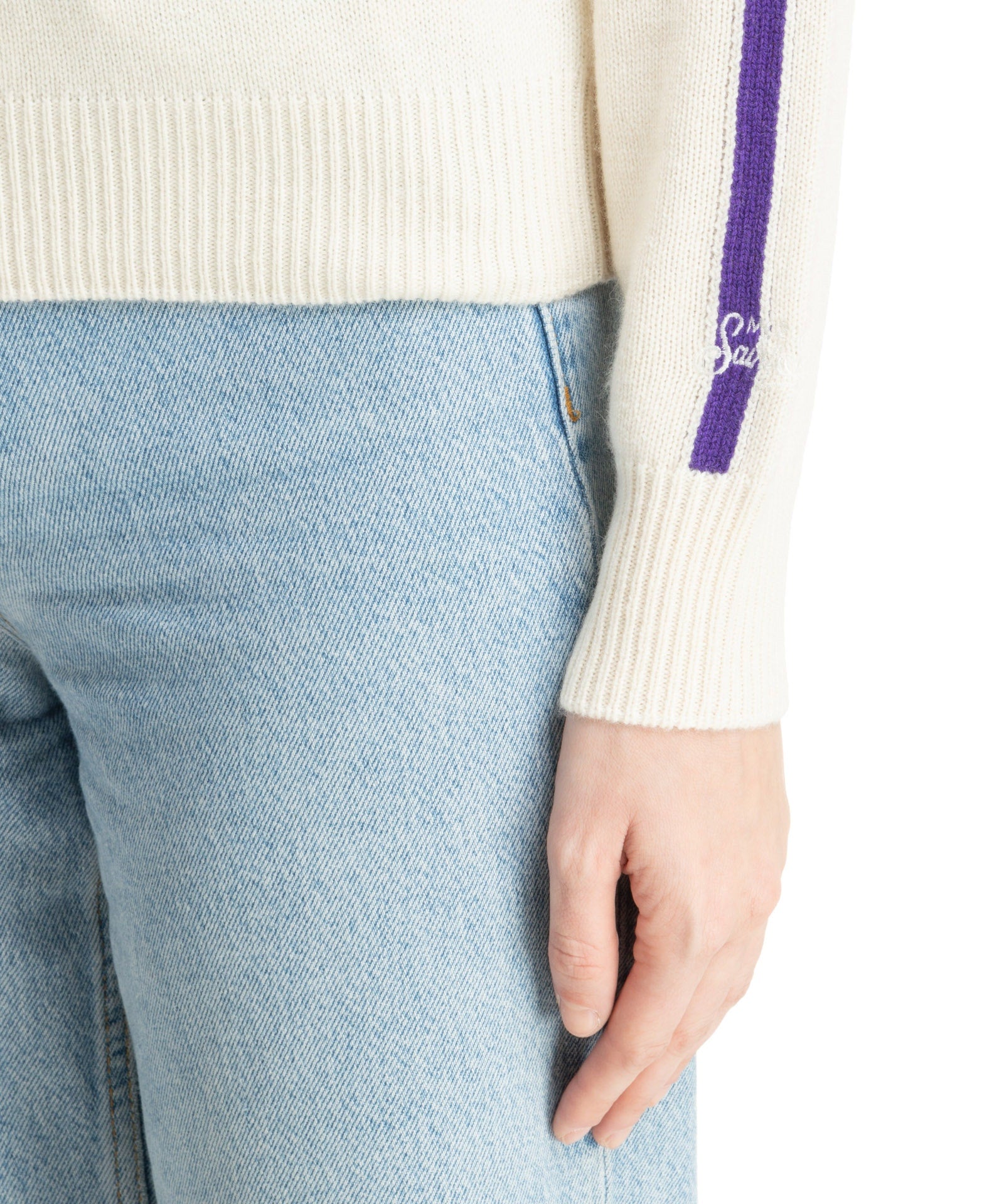 Maglia con Ricamo / Bianco - Ideal Moda