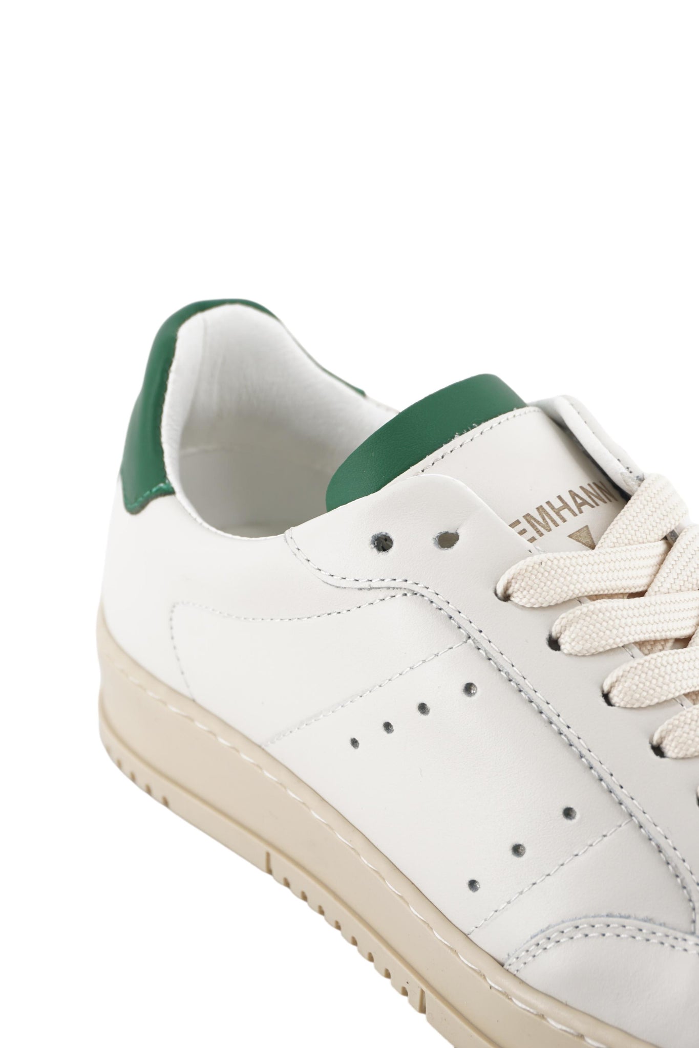 Sneaker in Pelle con Tab a Contrasto / Bianco - Ideal Moda
