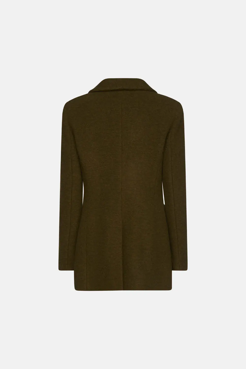 Giacca Strutturata in Lana Cotta / Verde - Ideal Moda