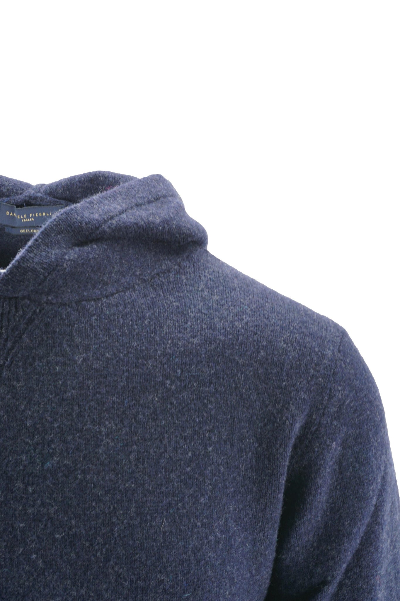 Maglia Taglio Felpa con Cappuccio / Blu - Ideal Moda