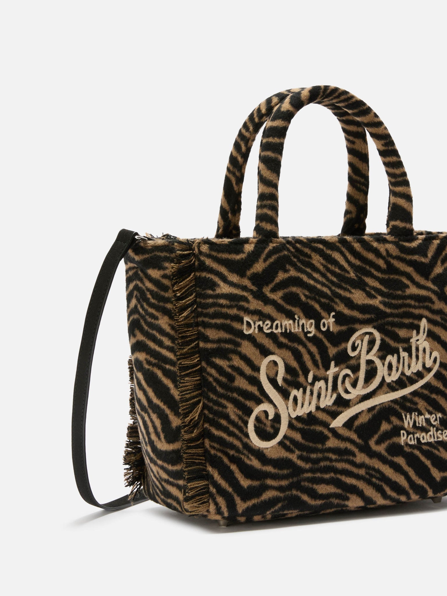 Borsa a Mano Colette in Misto Lana / Marrone