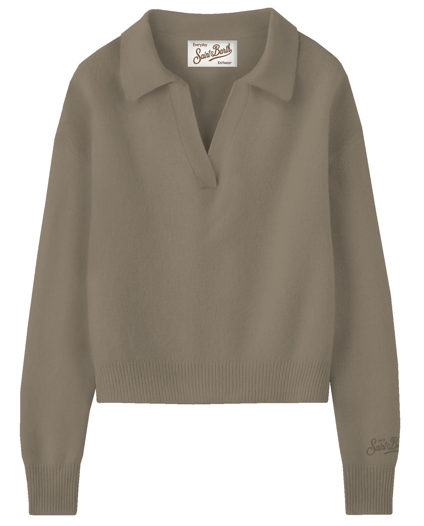Maglione con Collo Polo Eze / Beige - Ideal Moda