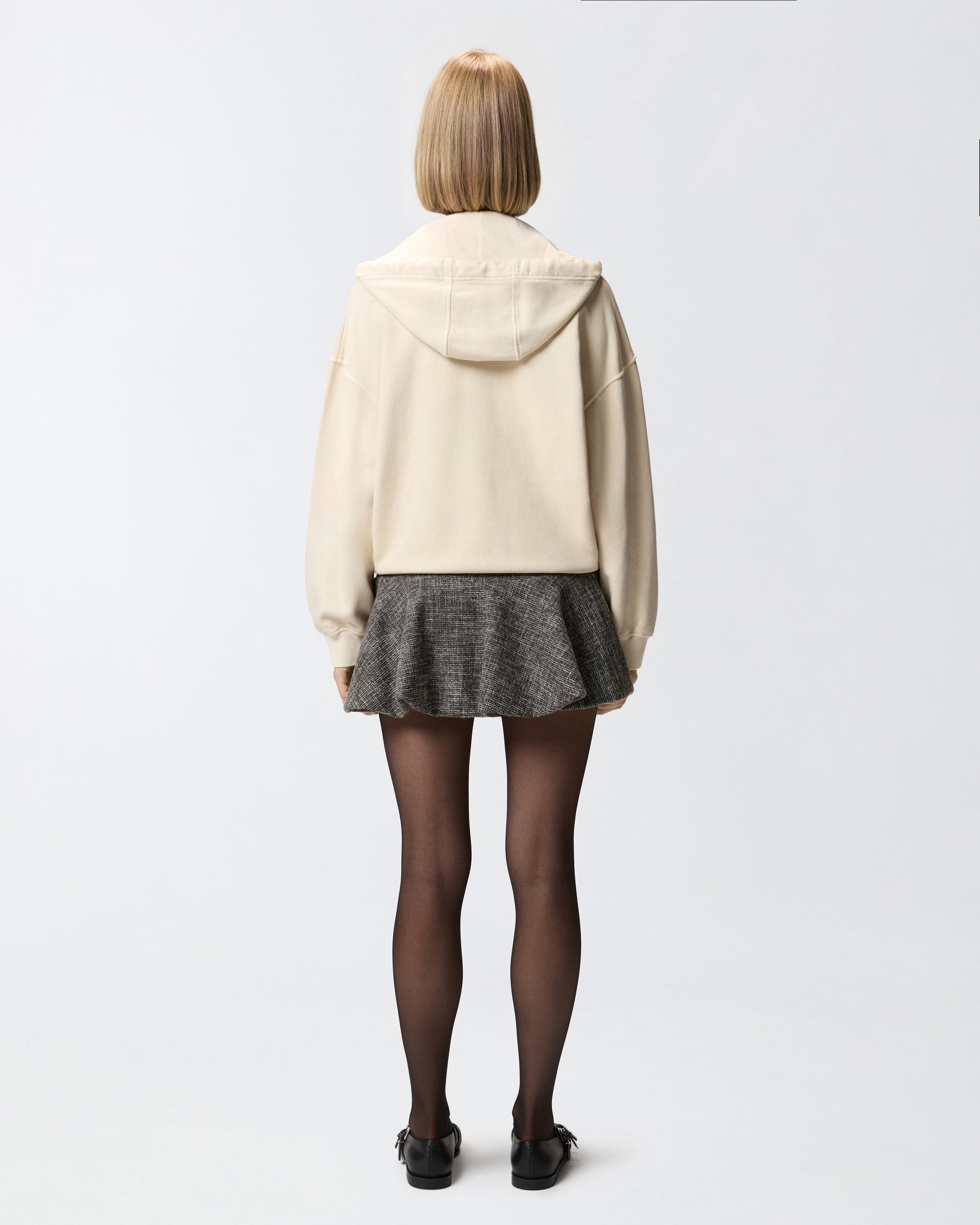 Felpa con Cappuccio / Beige - Ideal Moda